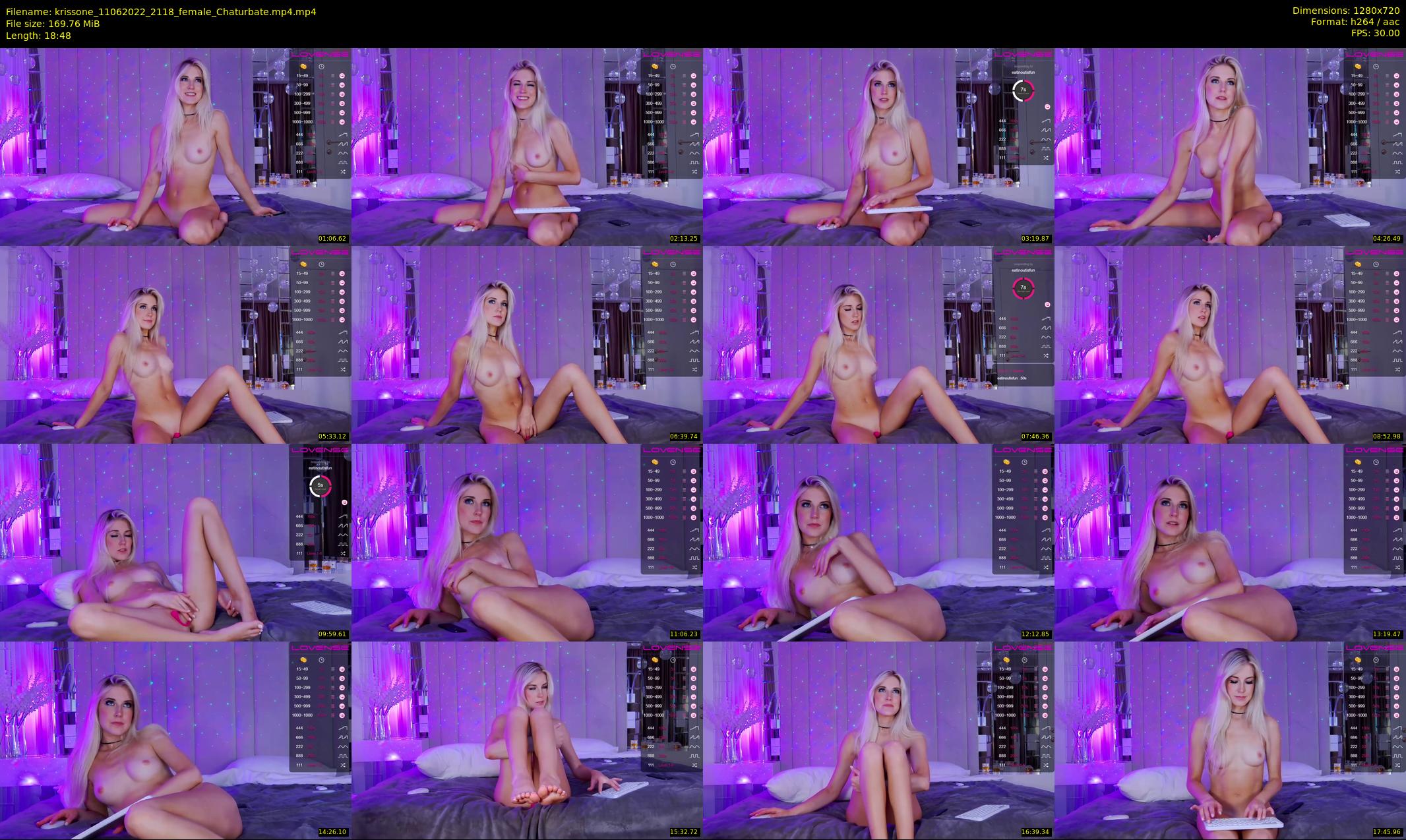 krissone — 19 minute Chaturbate female cam show recording, 720p, Jun 11, 2022