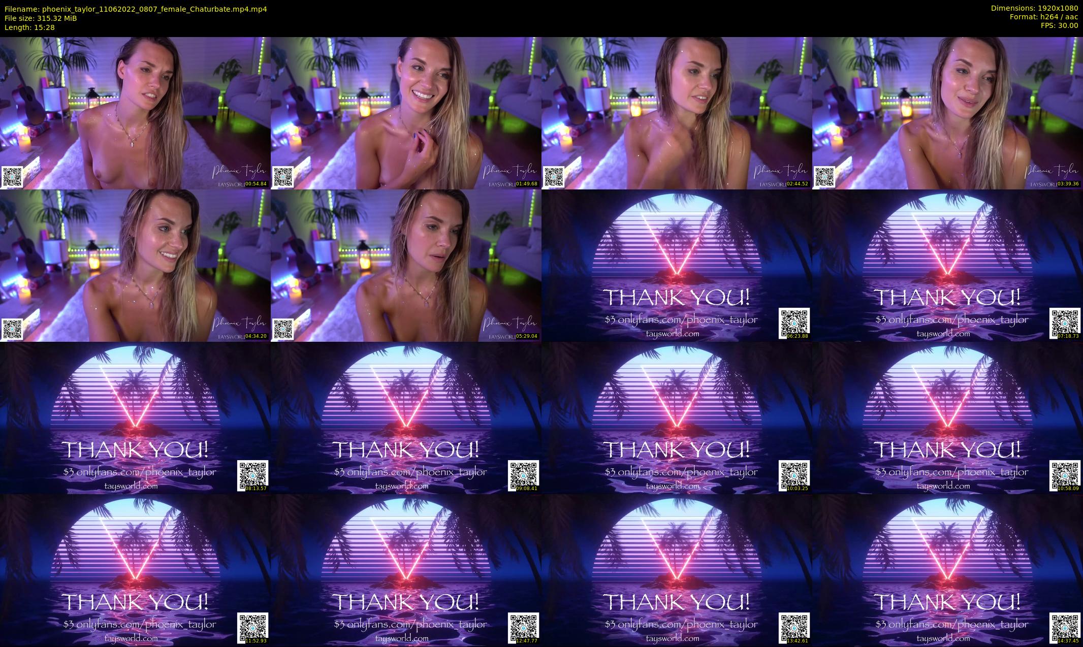 phoenix_taylor — 16 minute Chaturbate female cam show recording, 1080p, Jun 11, 2022