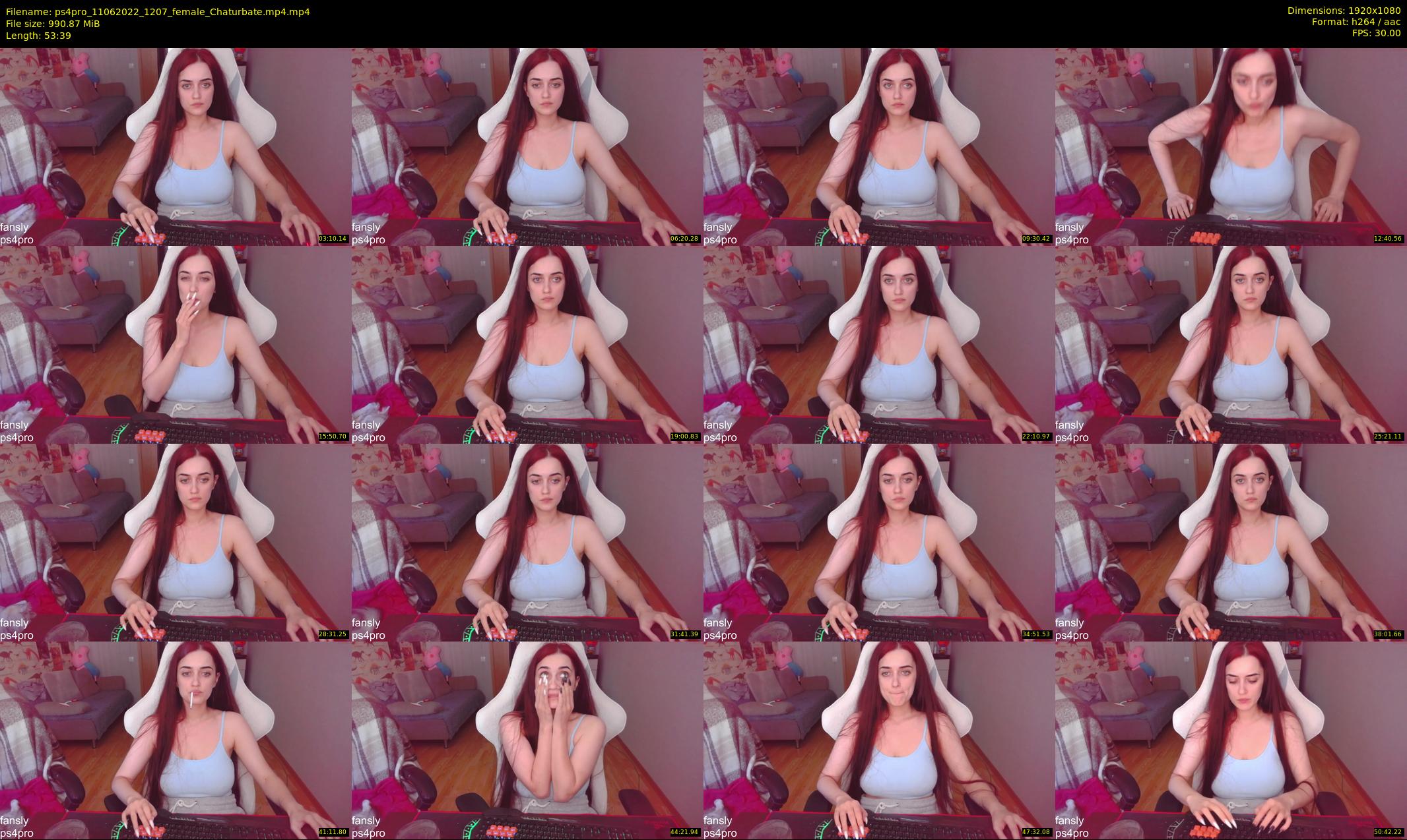 ps4pro — 54 minute Chaturbate female cam show recording, 1080p, Jun 11, 2022