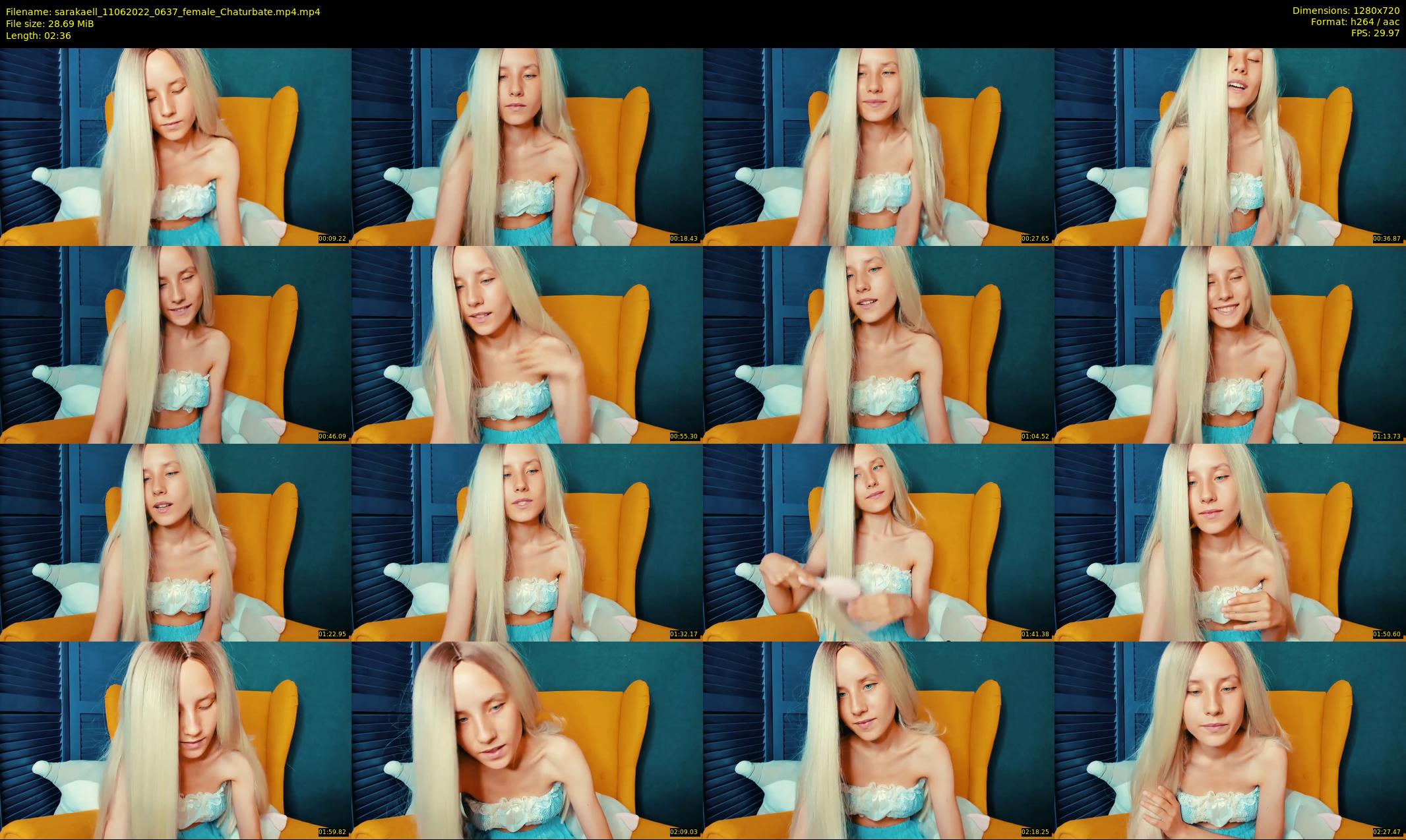 sarakaell — 3 minute Chaturbate female cam show recording, 720p, Jun 11, 2022