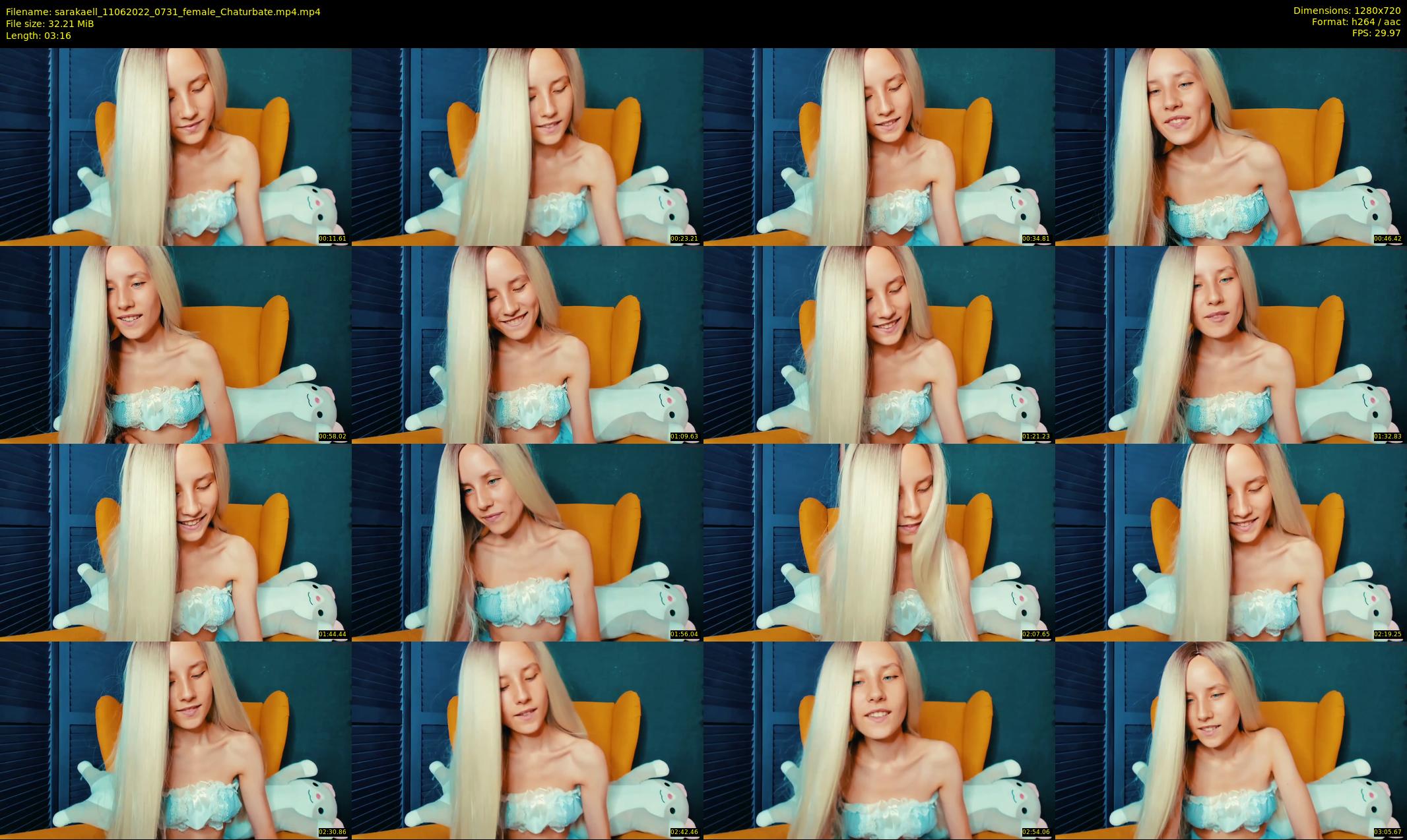 sarakaell — 4 minute Chaturbate female cam show recording, 720p, Jun 11, 2022