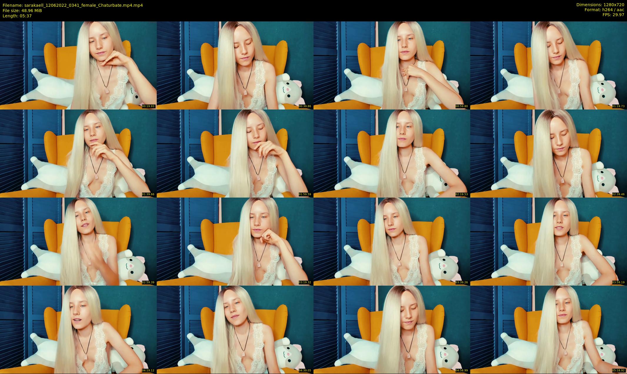sarakaell — 6 minute Chaturbate female cam show recording, 720p, Jun 12, 2022
