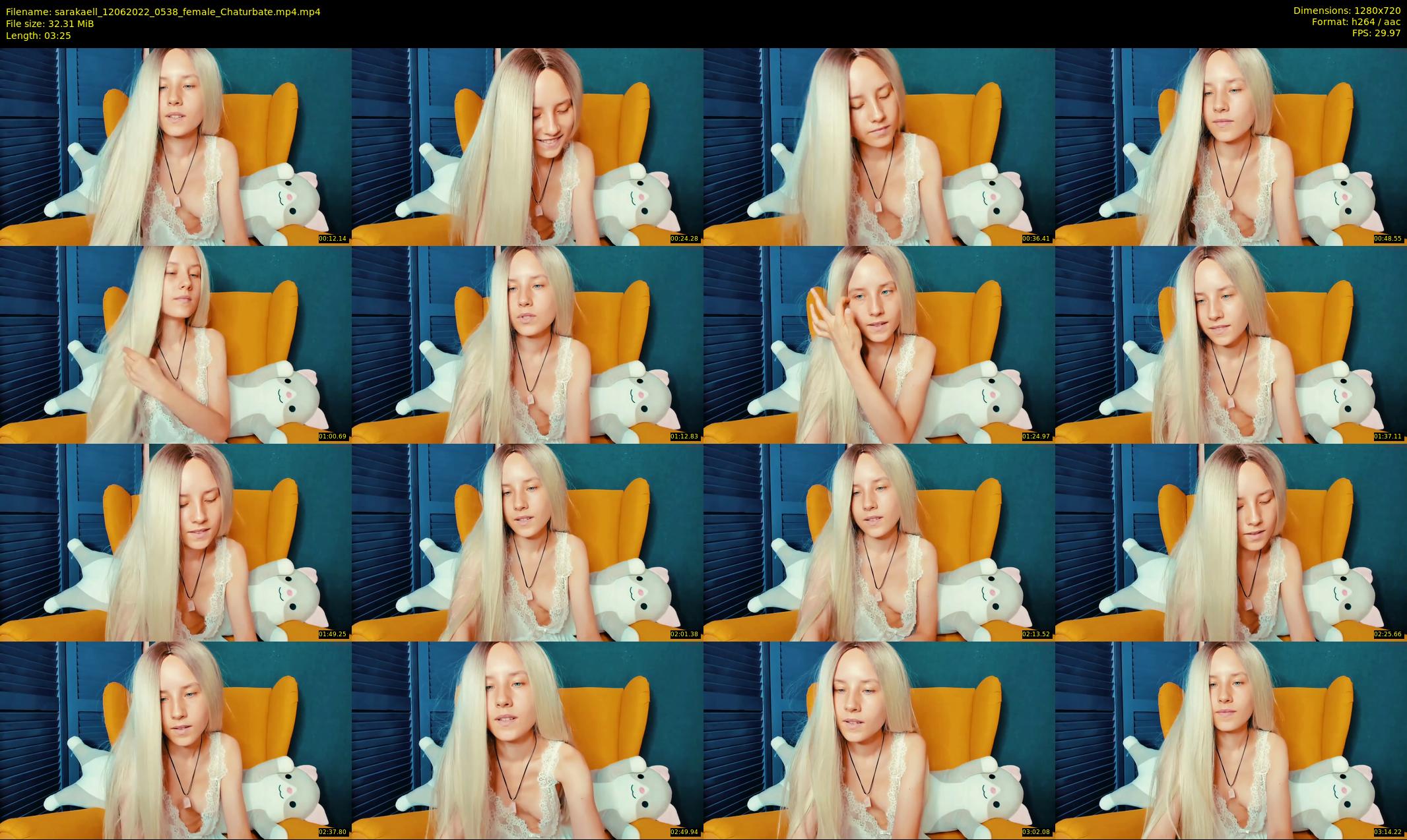 sarakaell — 4 minute Chaturbate female cam show recording, 720p, Jun 12, 2022