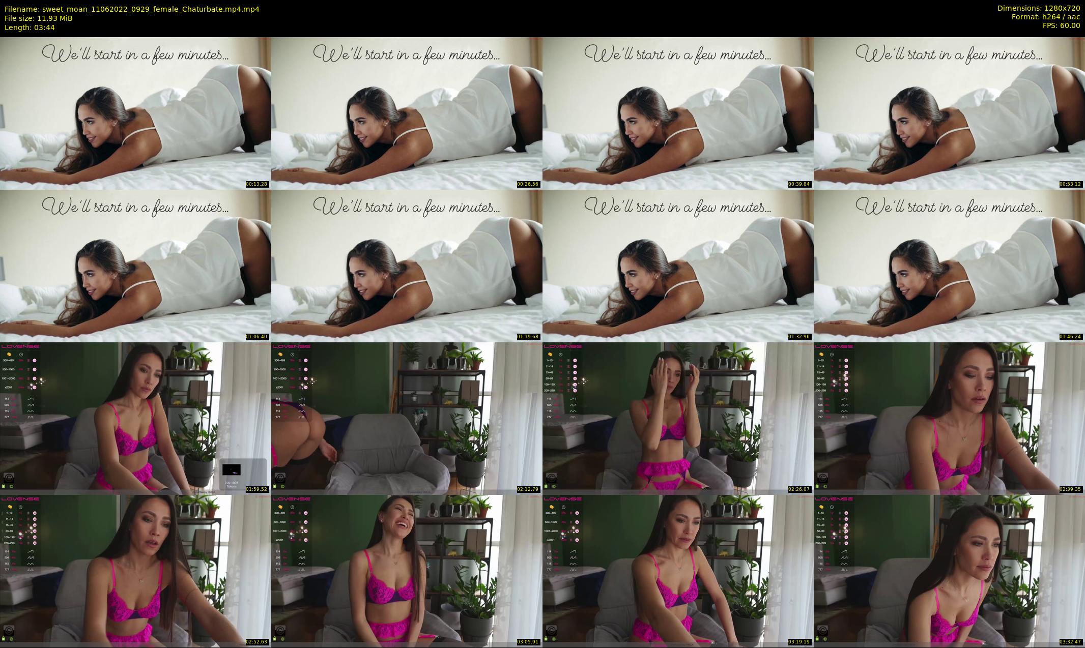 sweet_moan — 4 minute Chaturbate female cam show recording, 720p, Jun 11, 2022