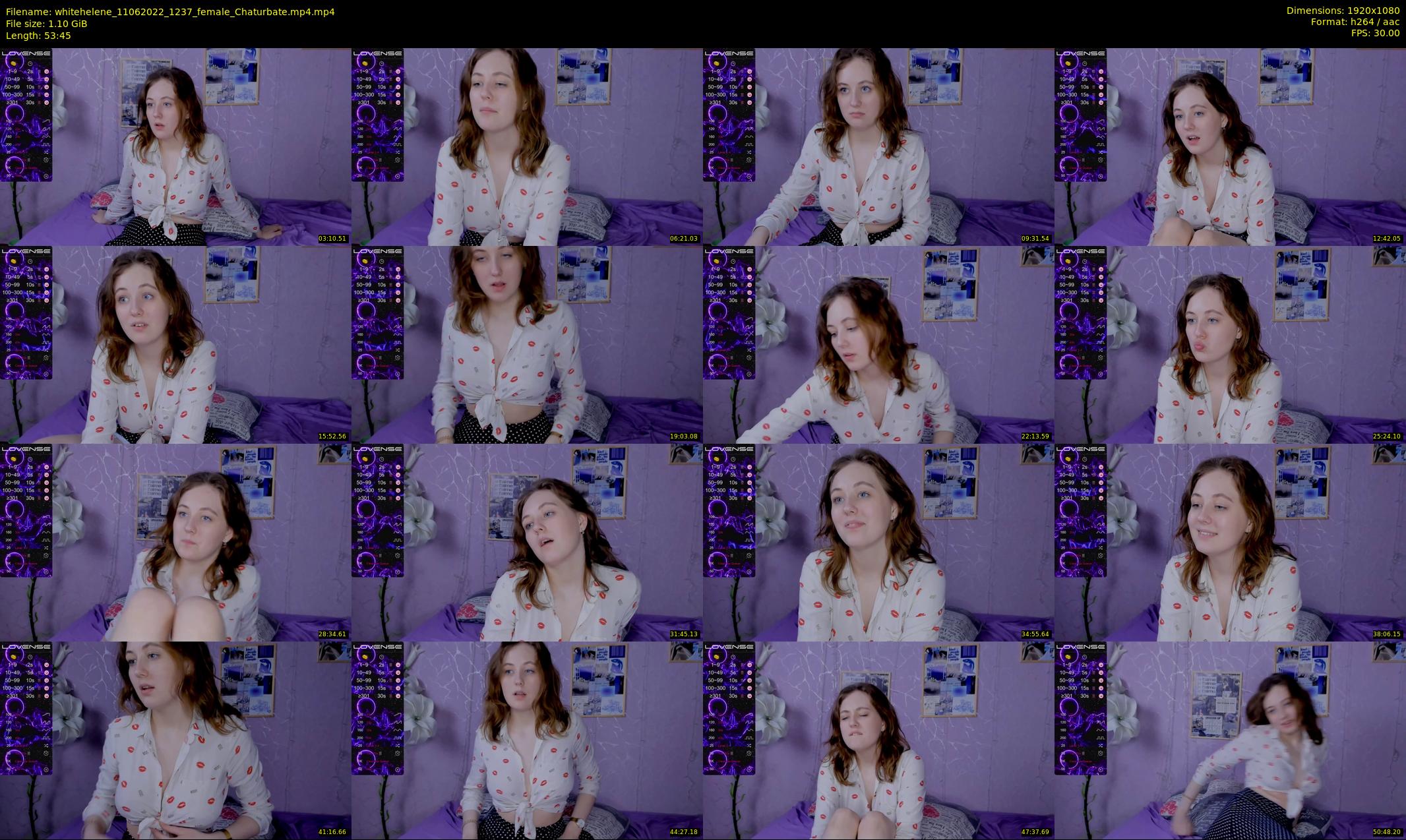 whitehelene — 54 minute Chaturbate female cam show recording, 1080p, Jun 11, 2022