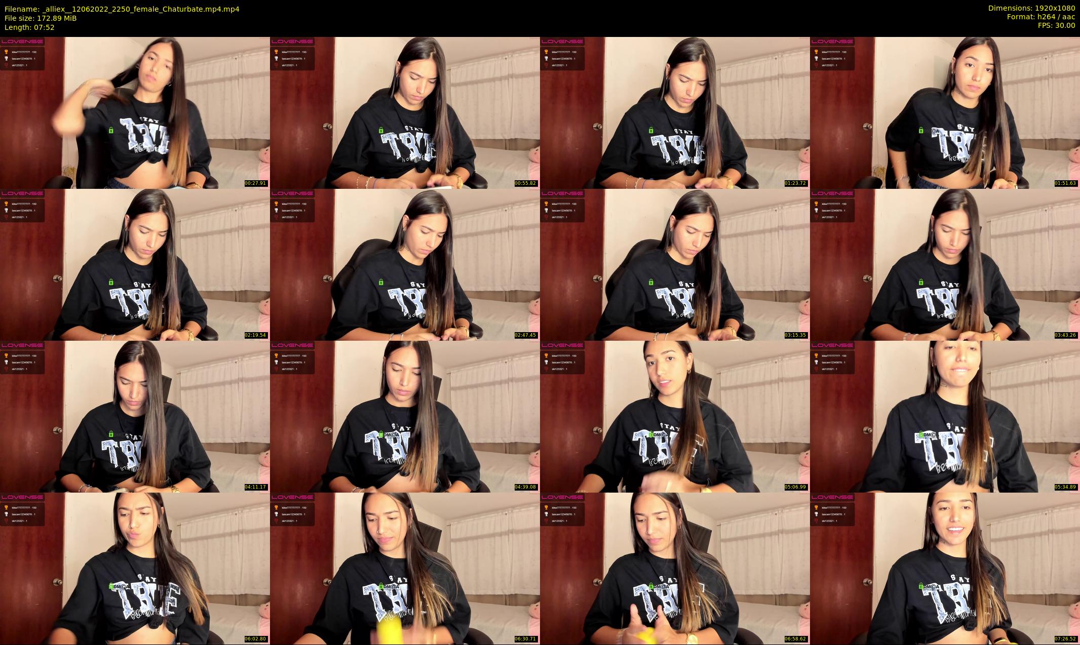 _alliex_ — 8 minute Chaturbate female cam show recording, 1080p, Jun 12, 2022