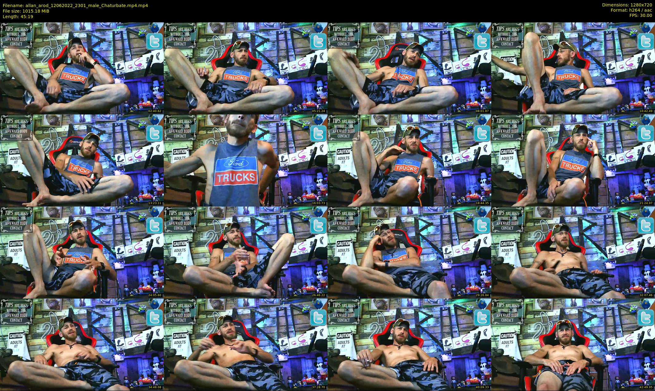 allan_arod — 46 minute Chaturbate male cam show recording, 720p, Jun 12, 2022