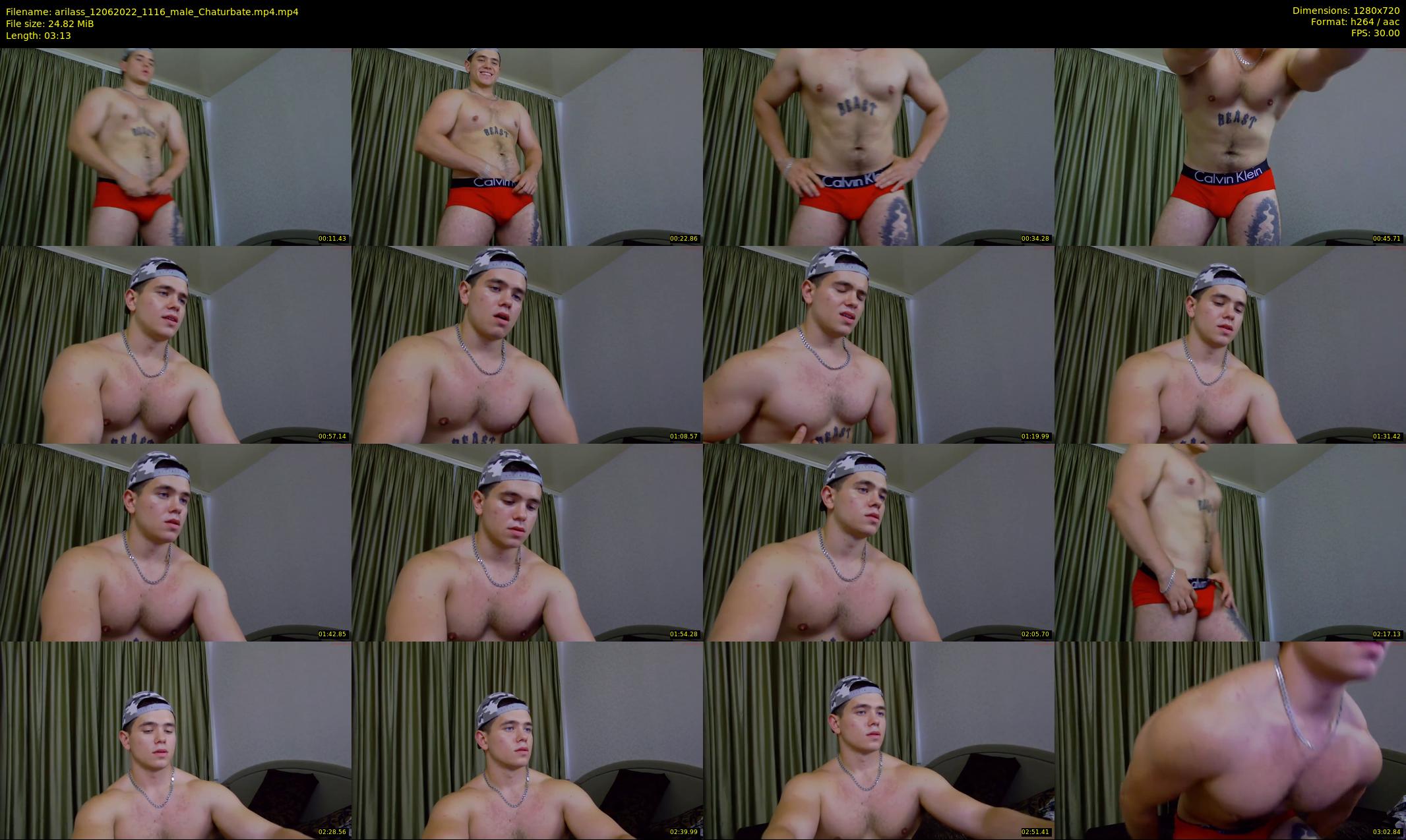 arilass — 4 minute Chaturbate male cam show recording, 720p, Jun 12, 2022