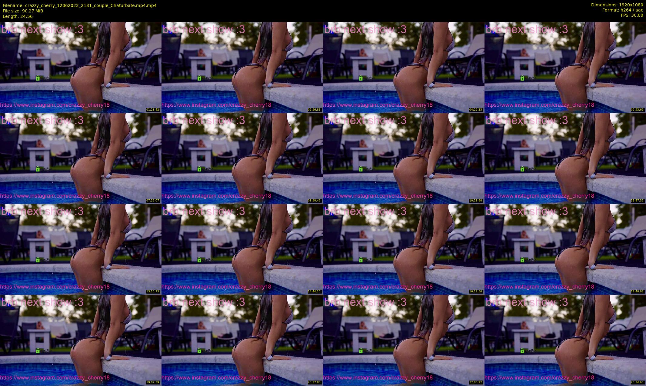 crazzy_cherry — 25 minute Chaturbate female cam show recording, 1080p, Jun 12, 2022