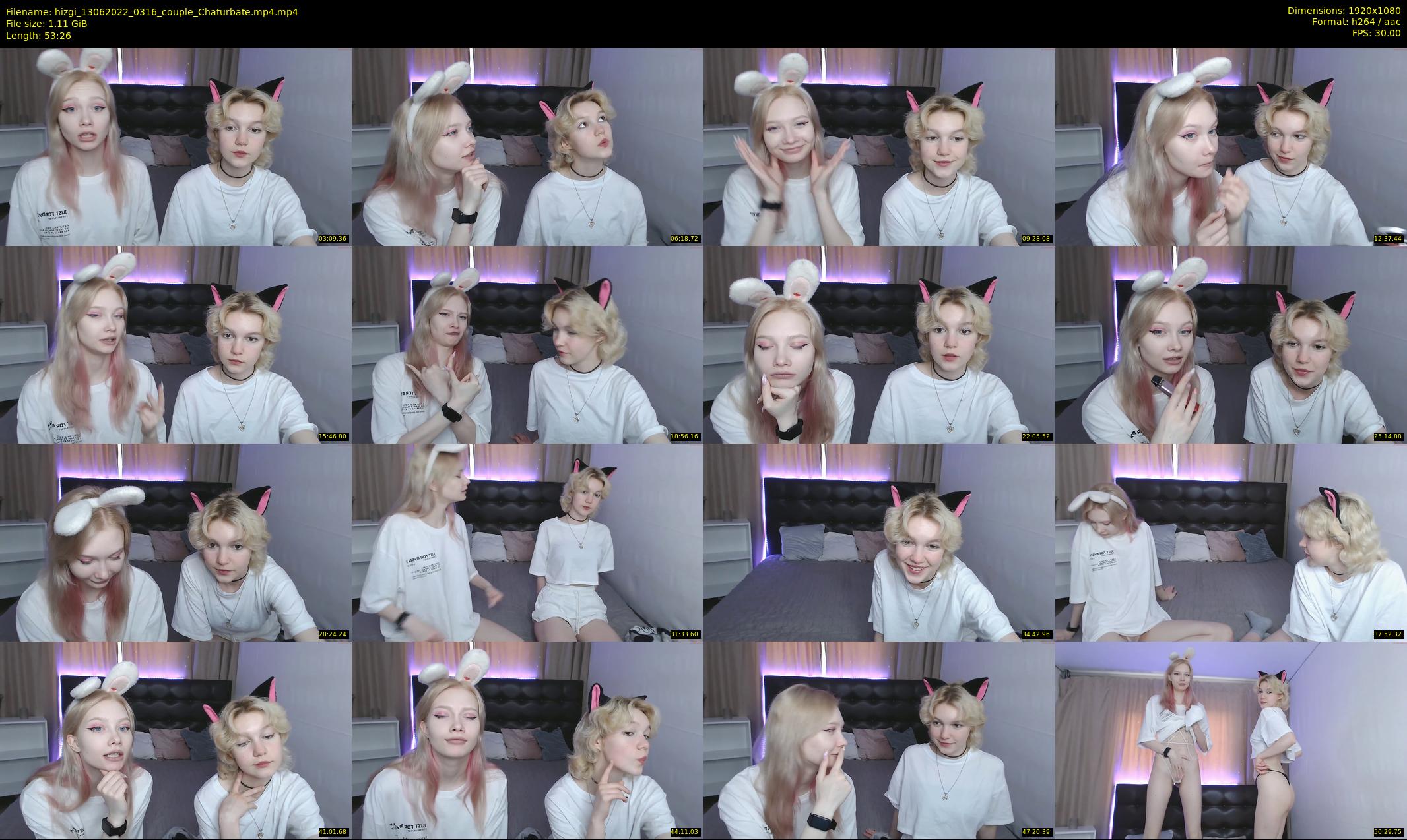 hizgi — 54 minute Chaturbate couple cam show recording, 1080p, Jun 13, 2022