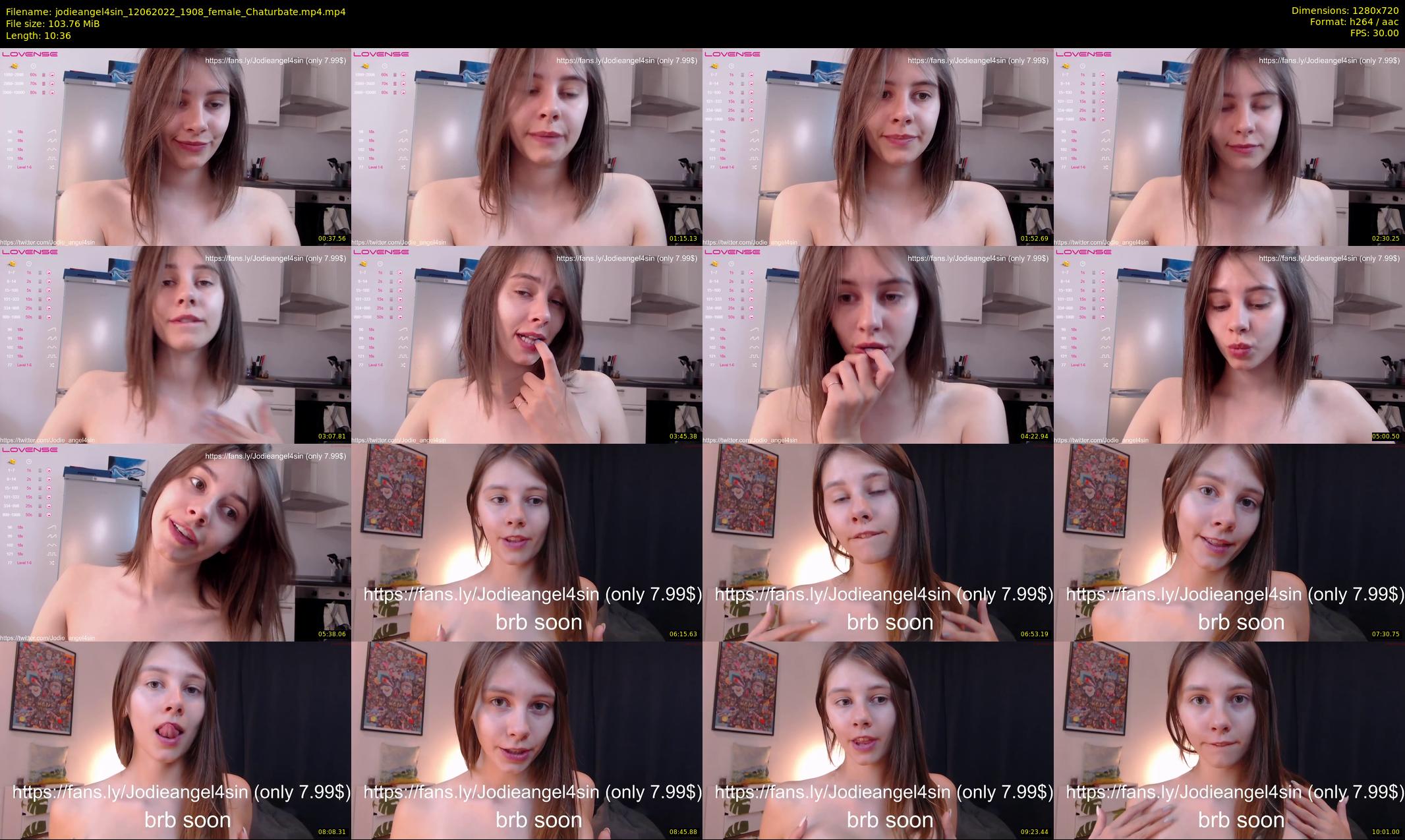 jodieangel4sin — 11 minute Chaturbate female cam show recording, 720p, Jun 12, 2022