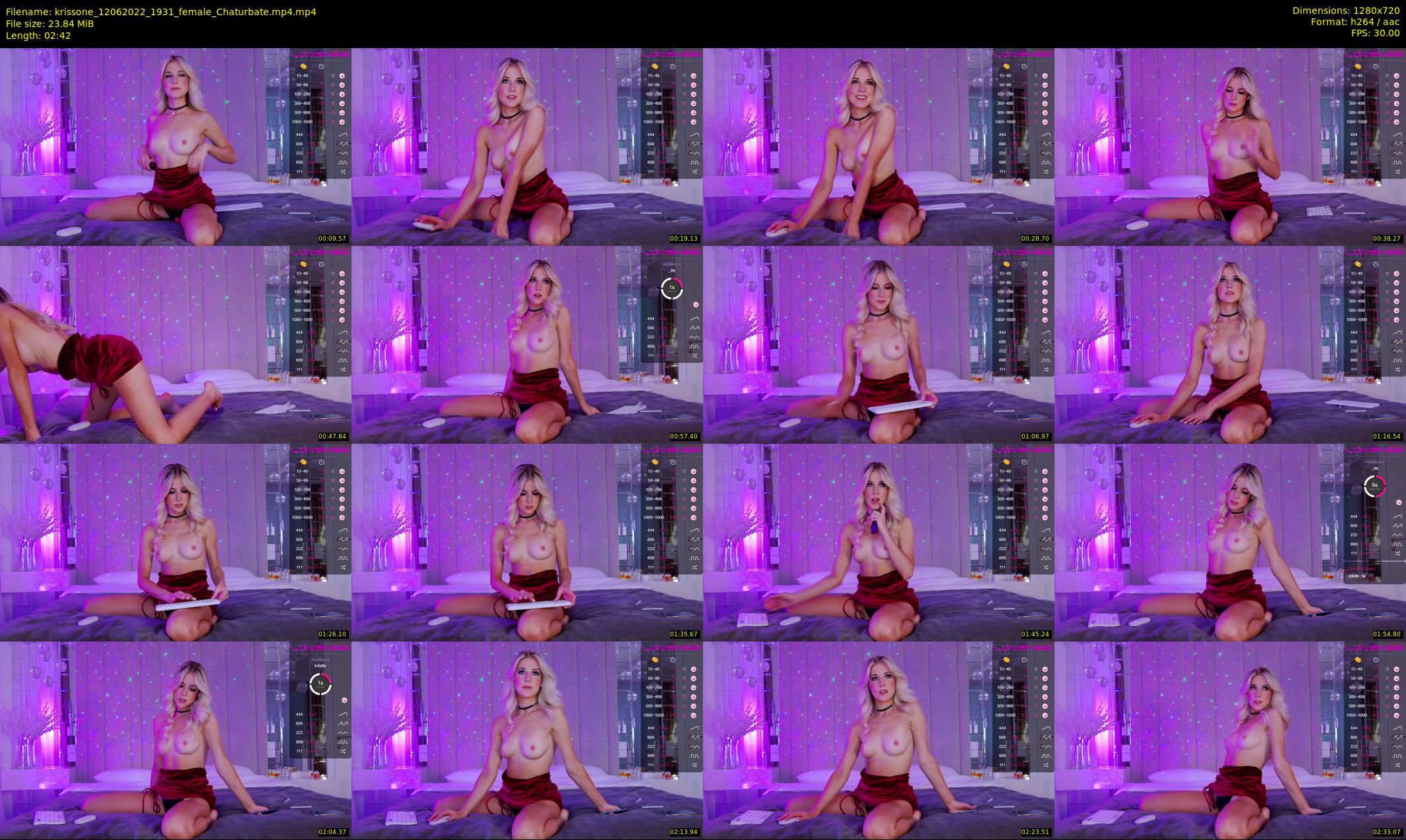 krissone — 3 minute Chaturbate female cam show recording, 720p, Jun 12, 2022