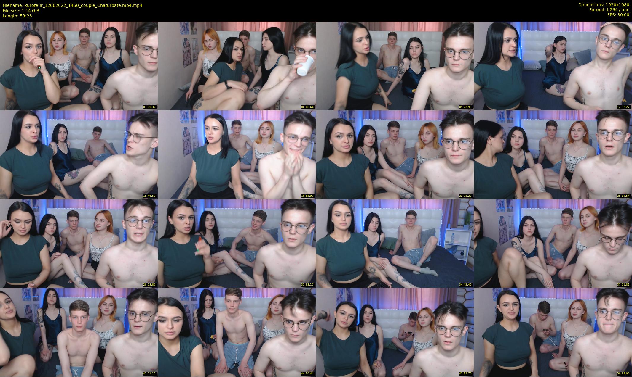 kuroteur — 54 minute Chaturbate couple cam show recording, 1080p, Jun 12, 2022