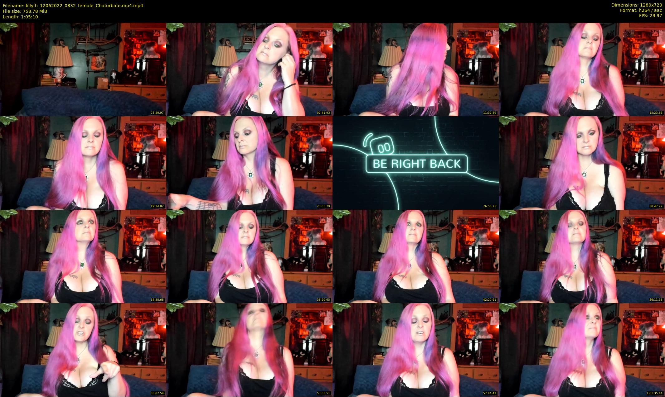 lillyth — 66 minute Chaturbate female cam show recording, 720p, Jun 12, 2022