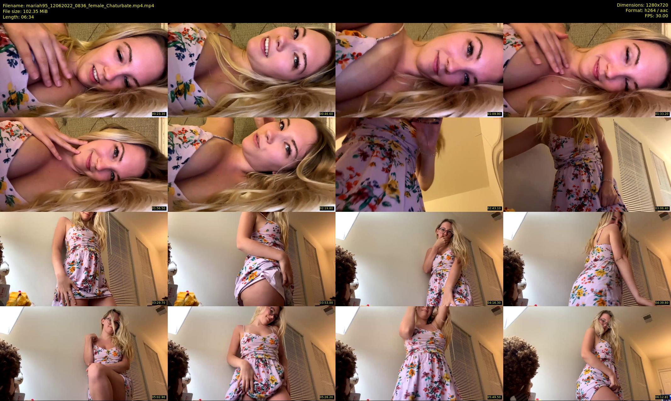 mariah95 — 7 minute Chaturbate female cam show recording, 720p, Jun 12, 2022