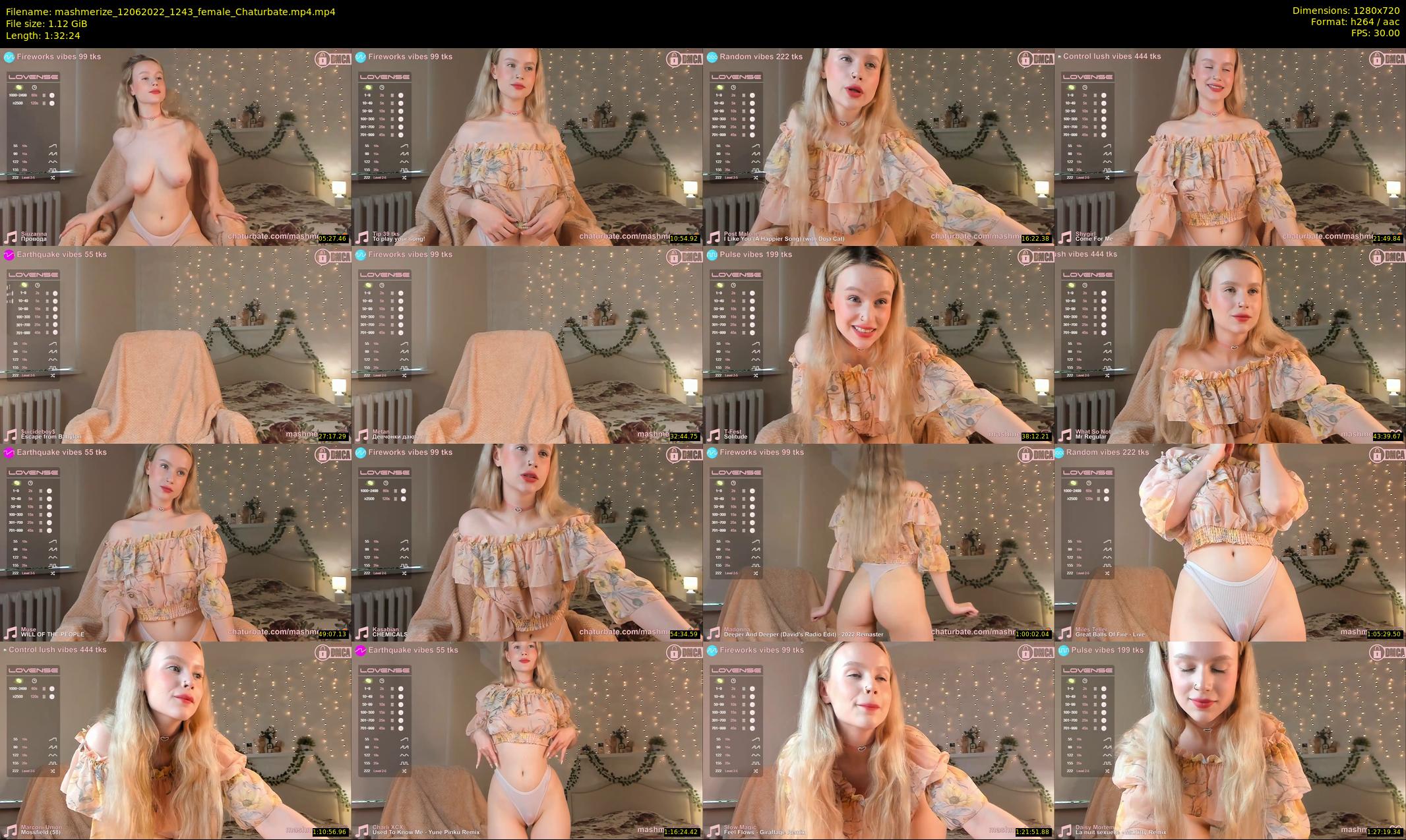 mashmerize — 93 minute Chaturbate female cam show recording, 720p, Jun 12, 2022