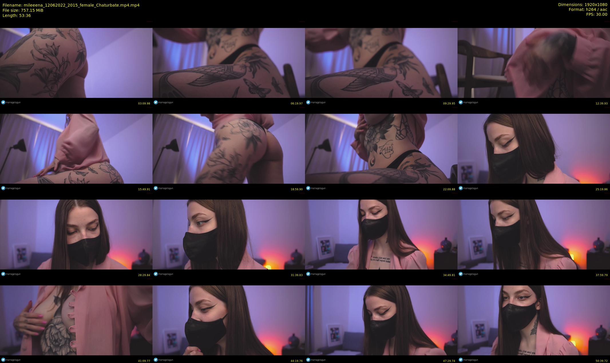 mileeena — 54 minute Chaturbate female cam show recording, 1080p, Jun 12, 2022