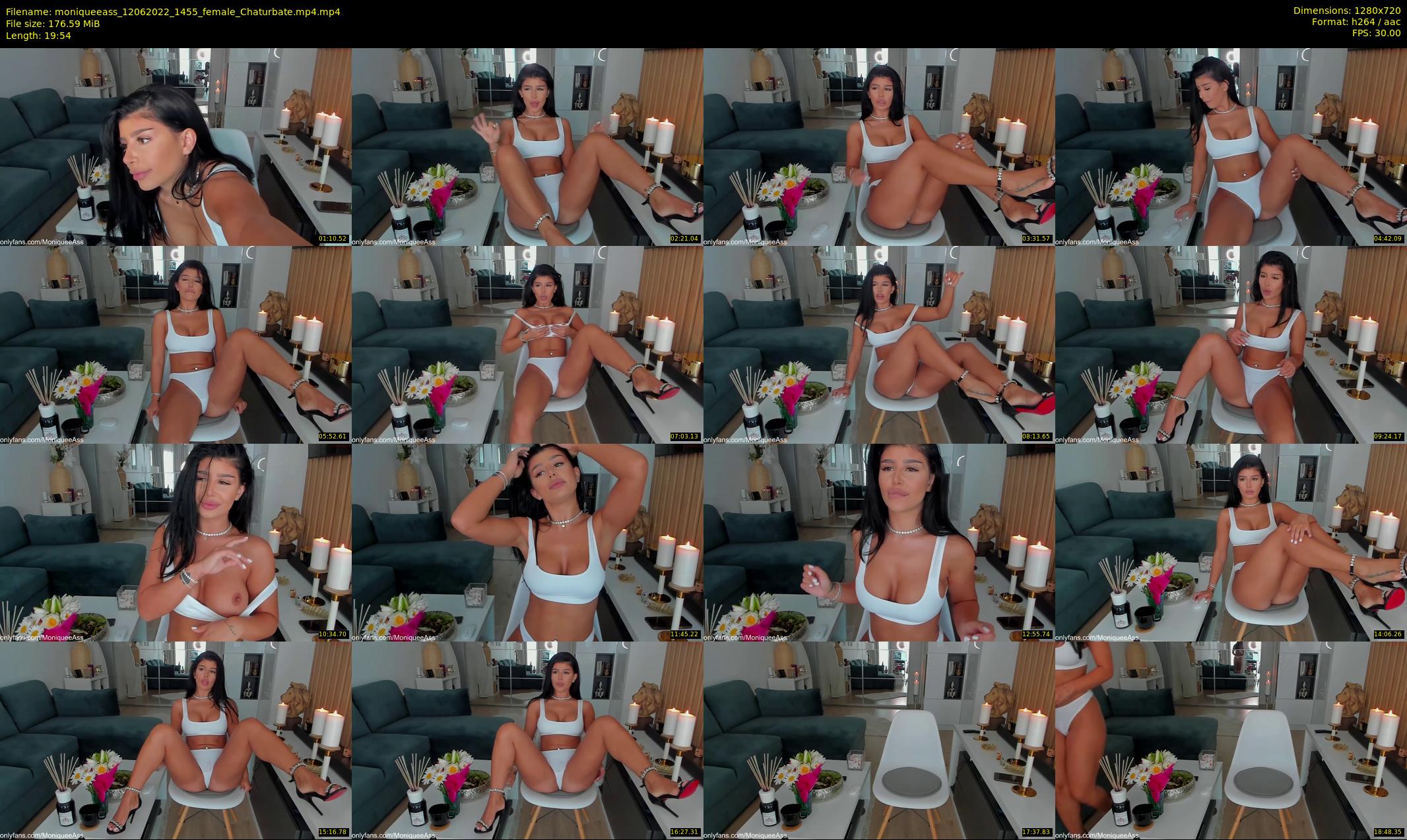 moniqueeass — 20 minute Chaturbate female cam show recording, 720p, Jun 12, 2022