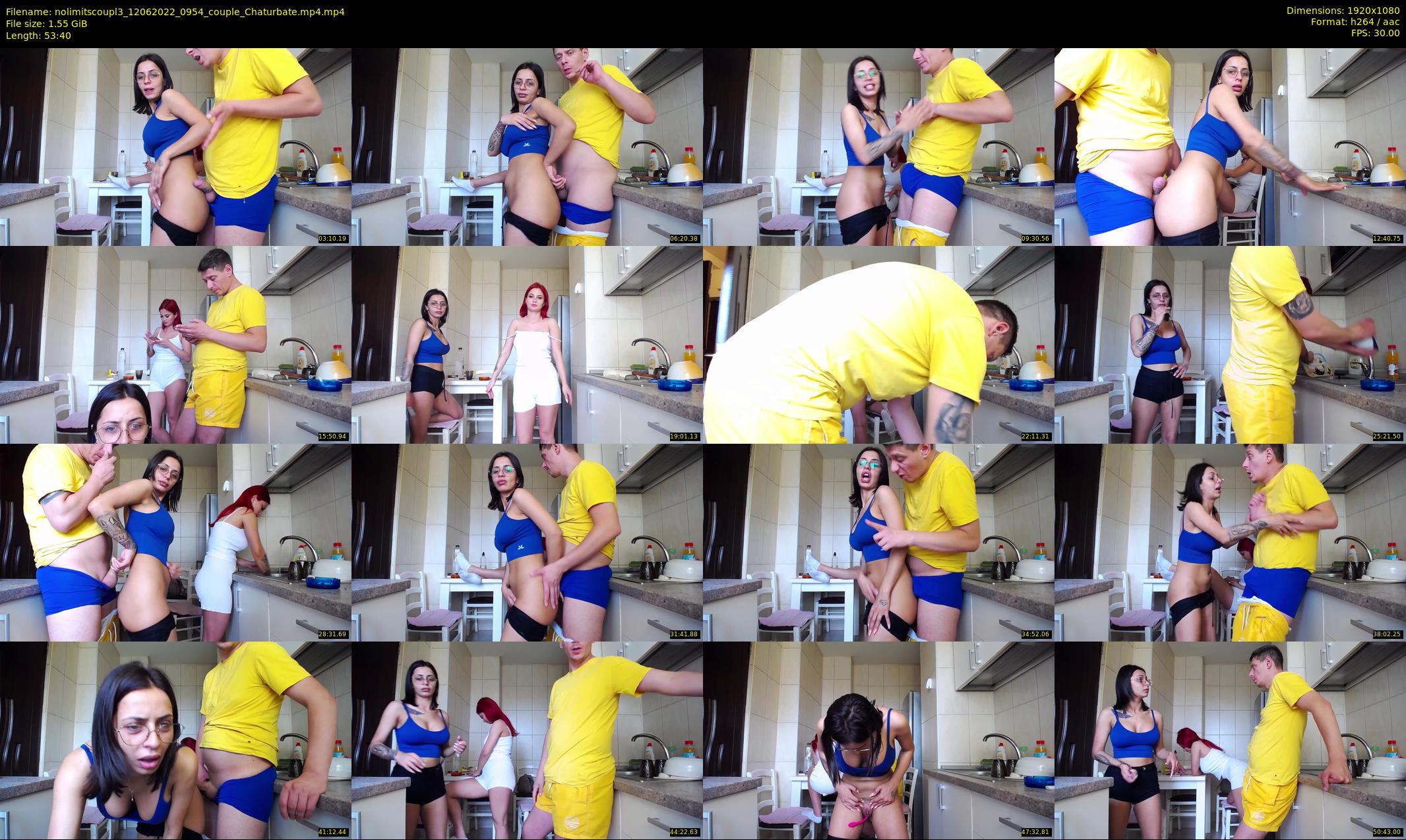 nolimitscoupl3 — 54 minute Chaturbate couple cam show recording, 1080p, Jun 12, 2022