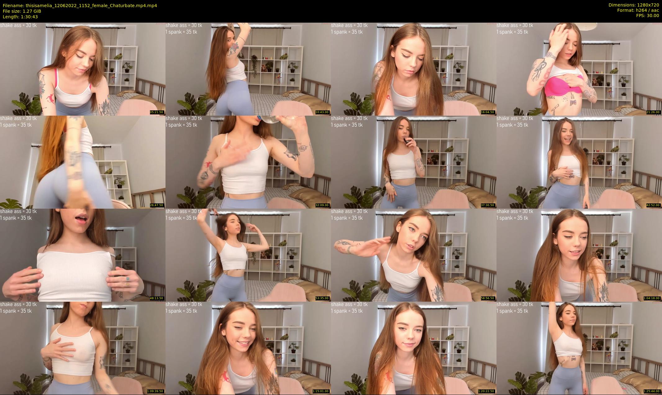thisisamelia — 91 minute Chaturbate female cam show recording, 720p, Jun 12, 2022