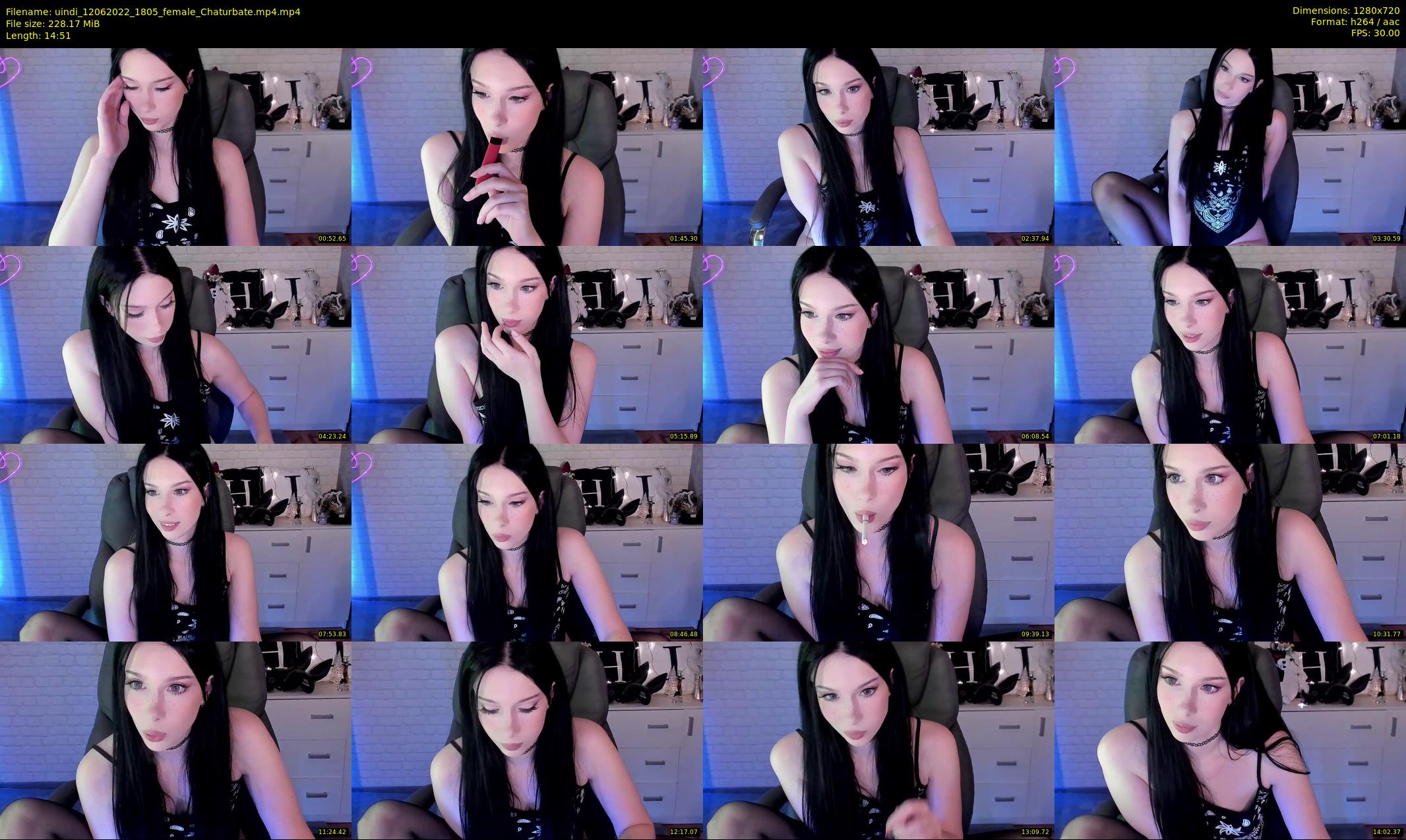 uindi — 15 minute Chaturbate female cam show recording, 720p, Jun 12, 2022