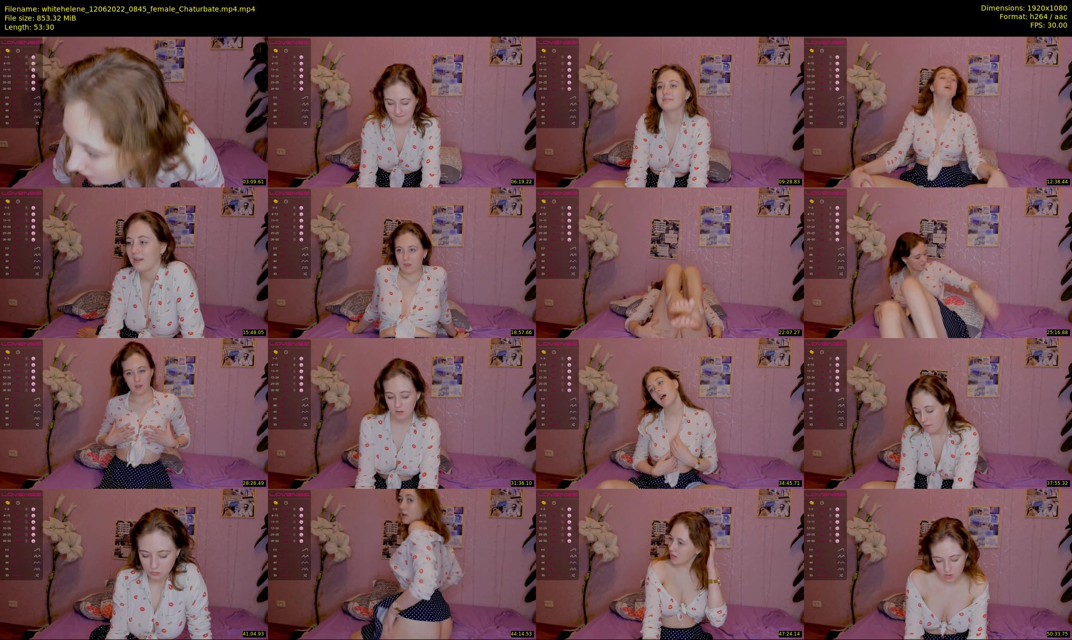 whitehelene — 54 minute Chaturbate female cam show recording, 1080p, Jun 12, 2022
