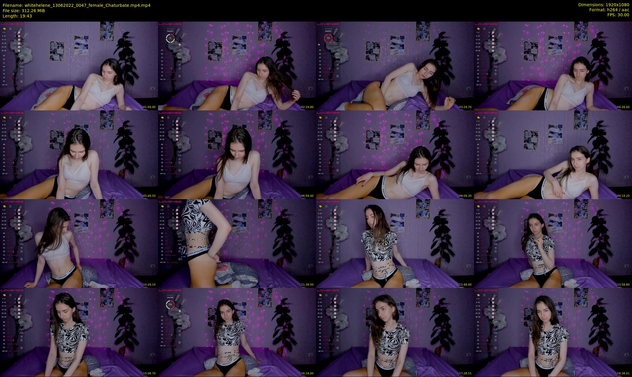 whitehelene — 20 minute Chaturbate female cam show recording, 1080p, Jun 13, 2022