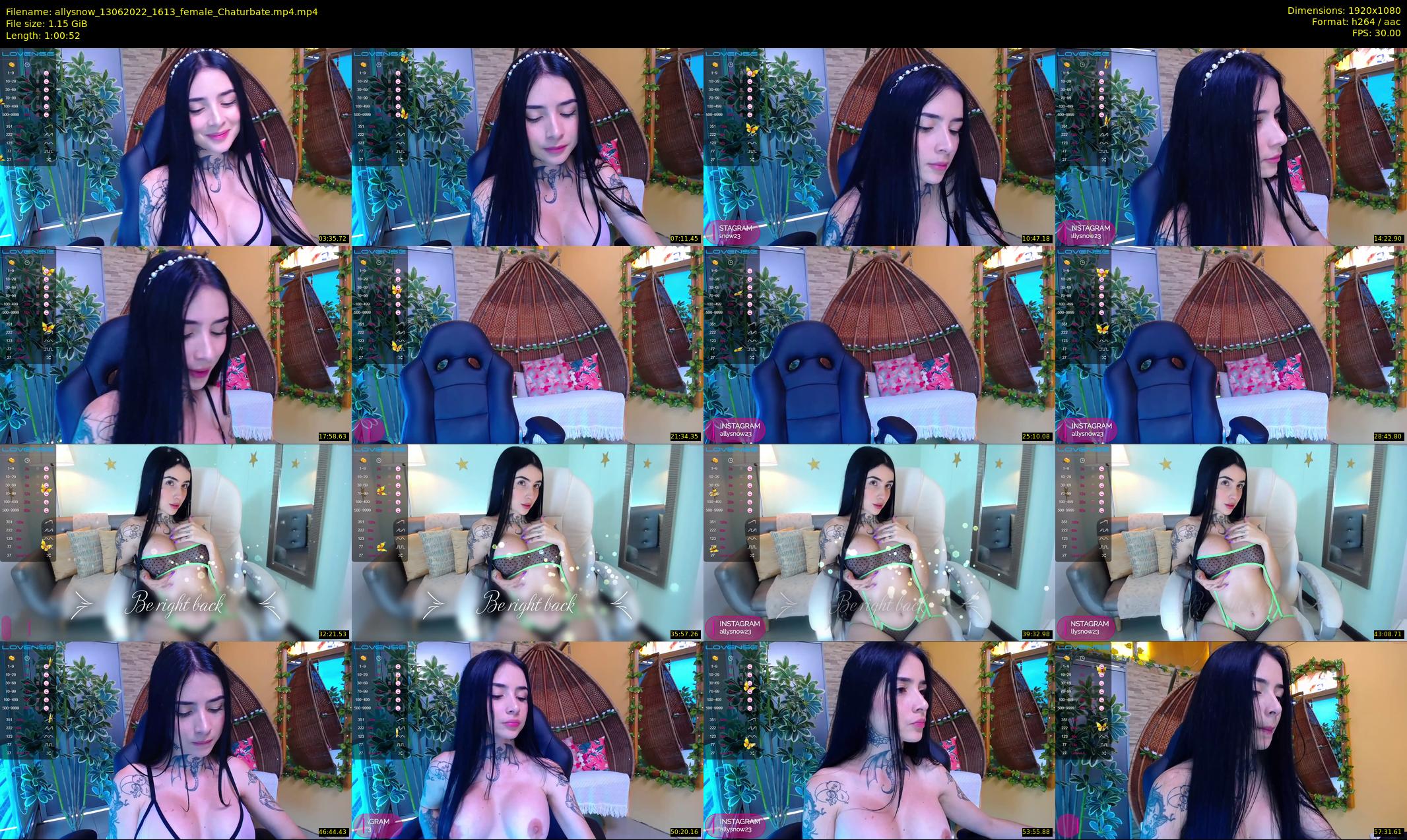 allysnow — 61 minute Chaturbate female cam show recording, 1080p, Jun 13, 2022