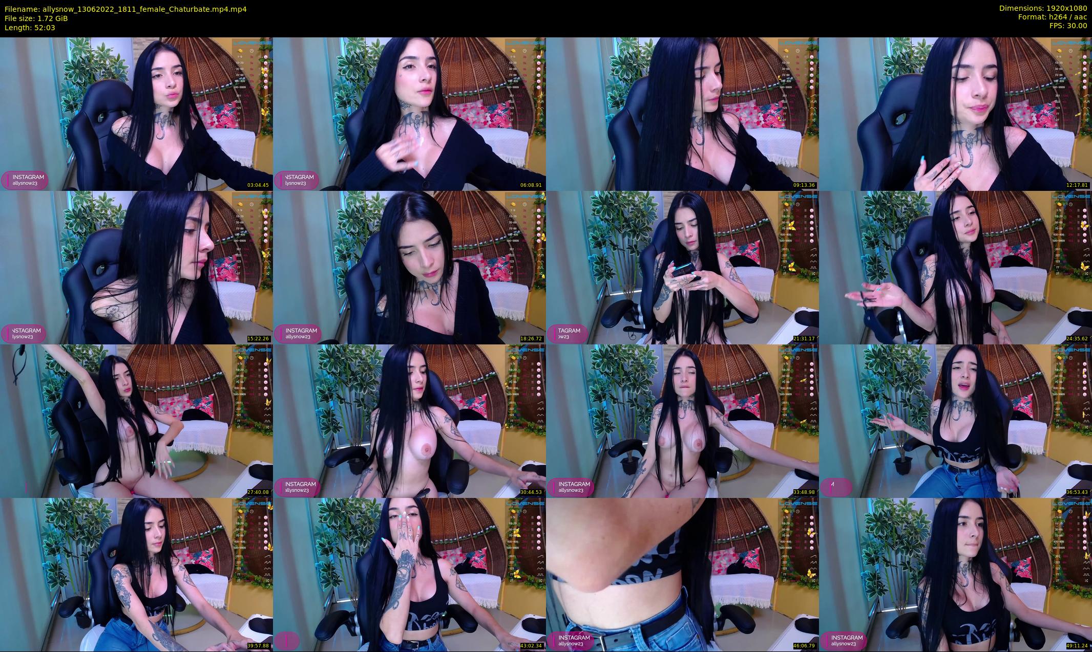 allysnow — 53 minute Chaturbate female cam show recording, 1080p, Jun 13, 2022