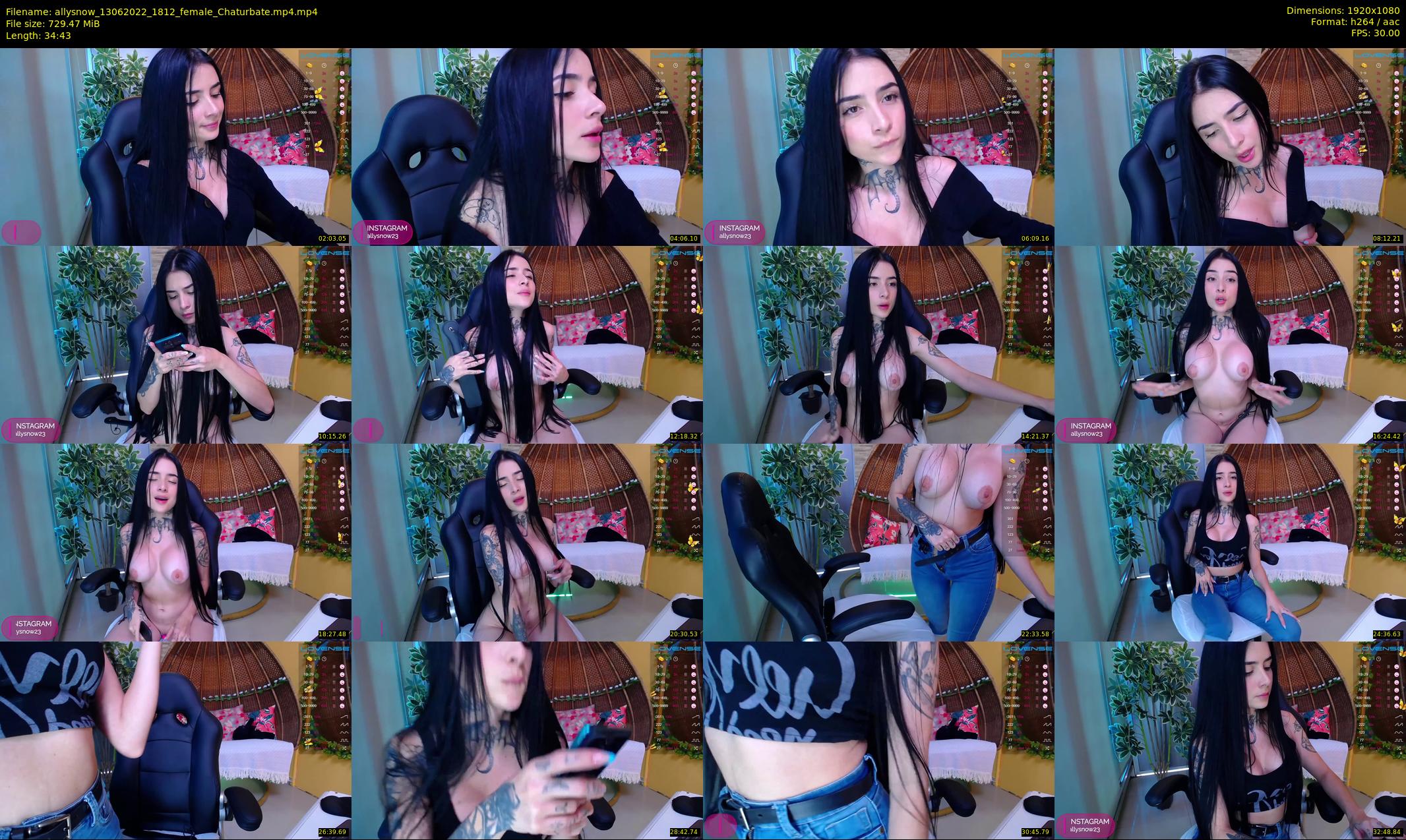 allysnow — 35 minute Chaturbate female cam show recording, 1080p, Jun 13, 2022