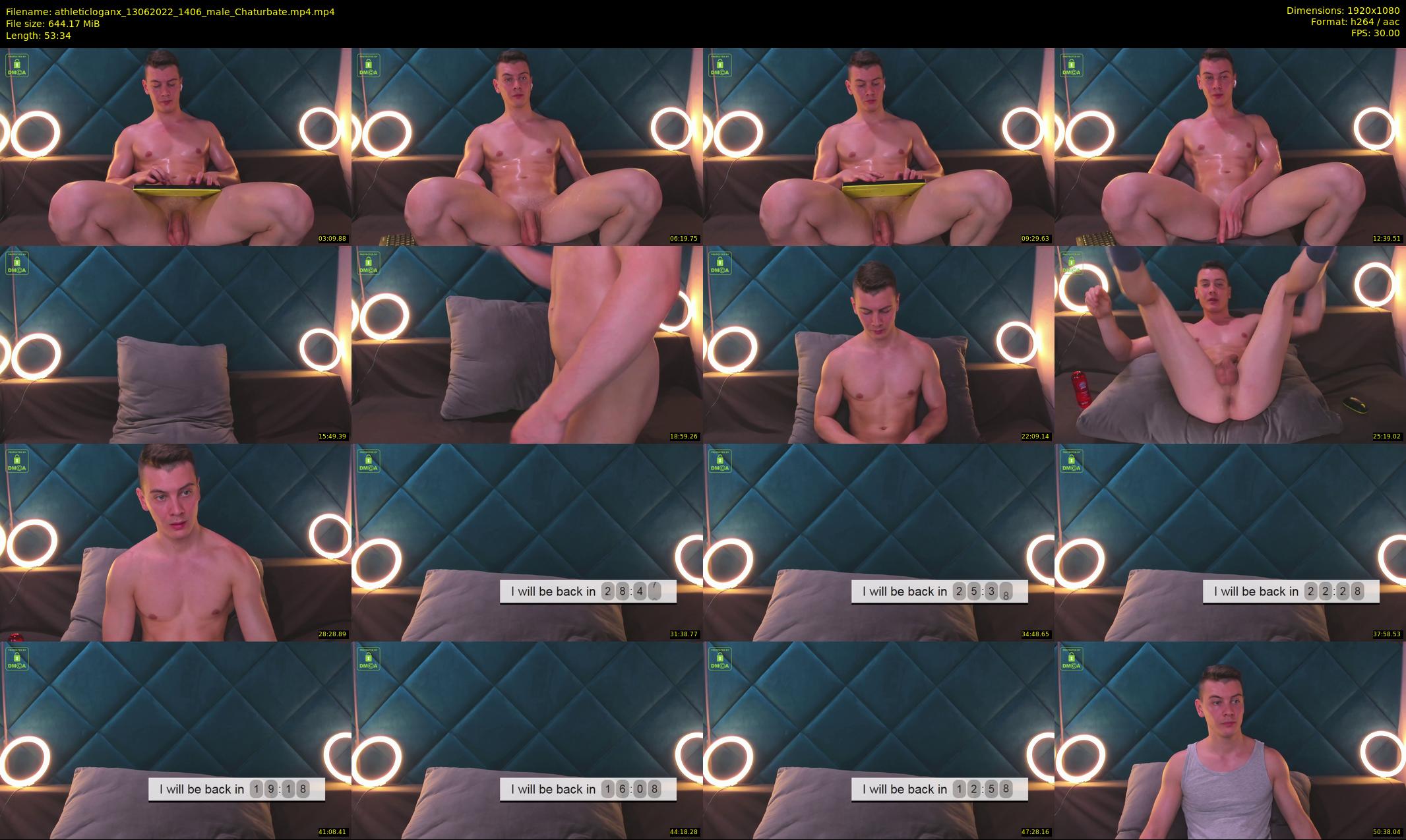 athleticloganx — 54 minute Chaturbate male cam show recording, 1080p, Jun 13, 2022