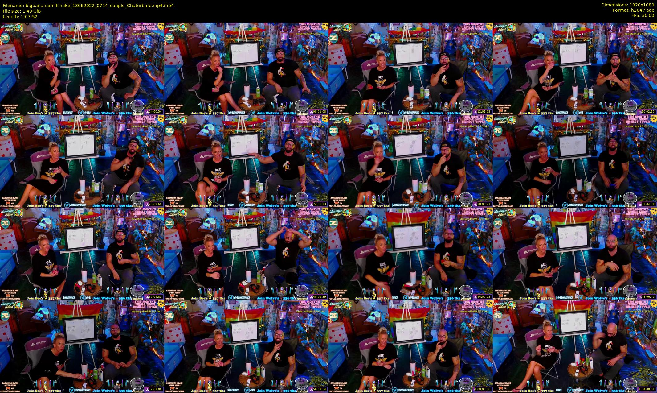 bigbananamilfshake — 68 minute Chaturbate couple cam show recording, 1080p, Jun 13, 2022