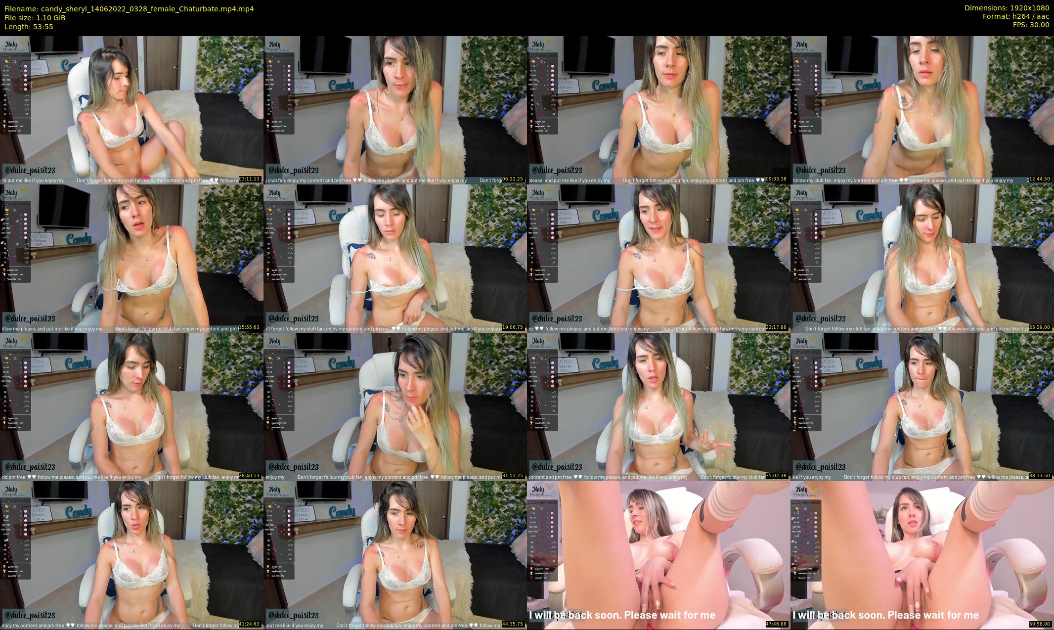 candy_sheryl — 54 minute Chaturbate female cam show recording, 1080p, Jun 14, 2022