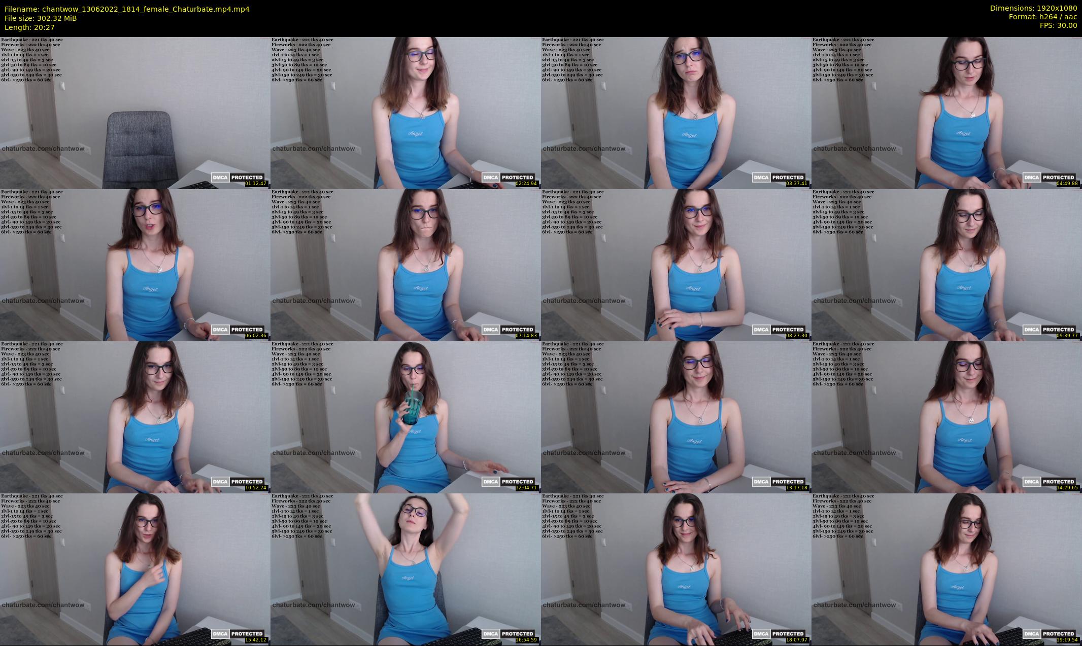 chantwow — 21 minute Chaturbate female cam show recording, 1080p, Jun 13, 2022
