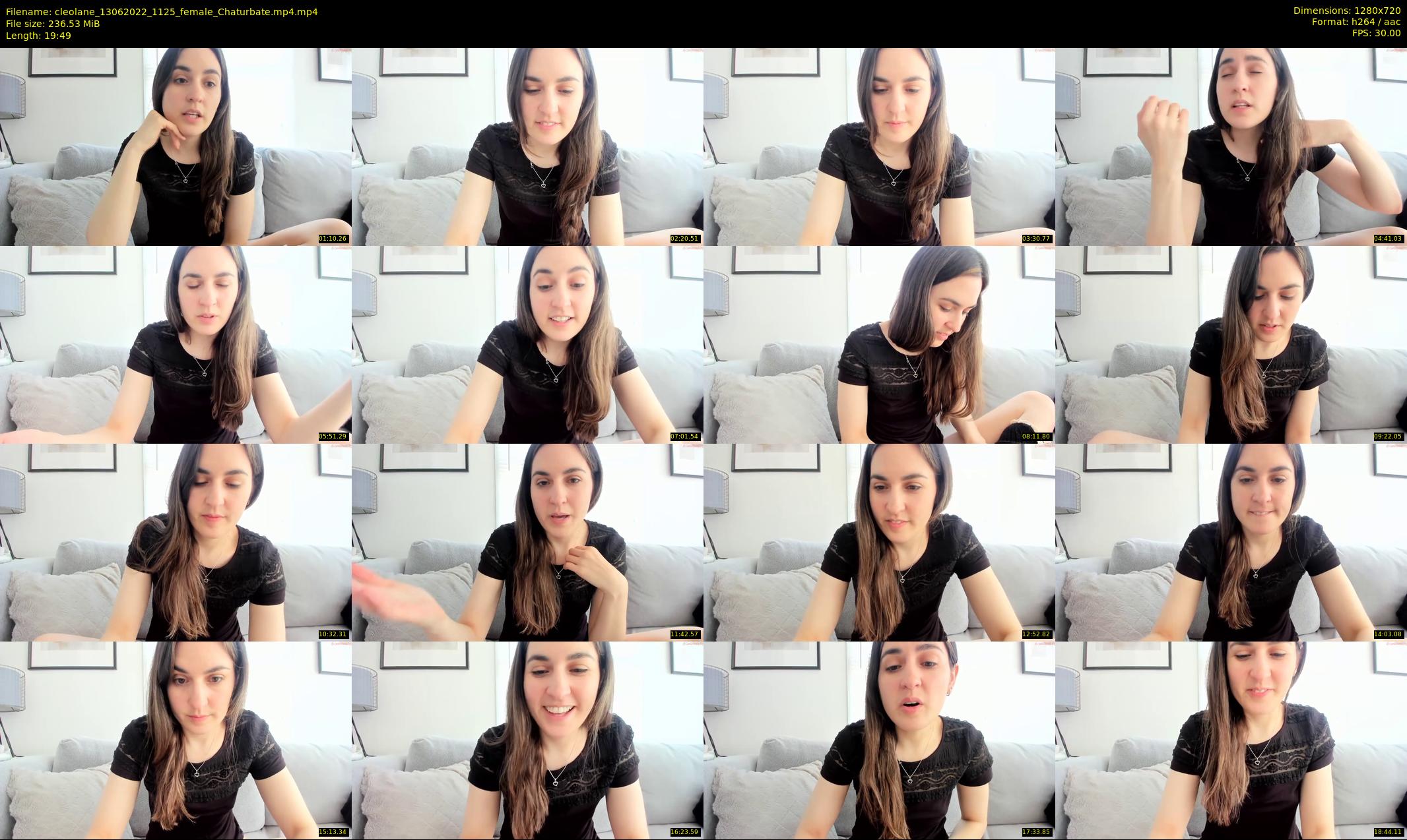cleolane — 20 minute Chaturbate female cam show recording, 720p, Jun 13, 2022