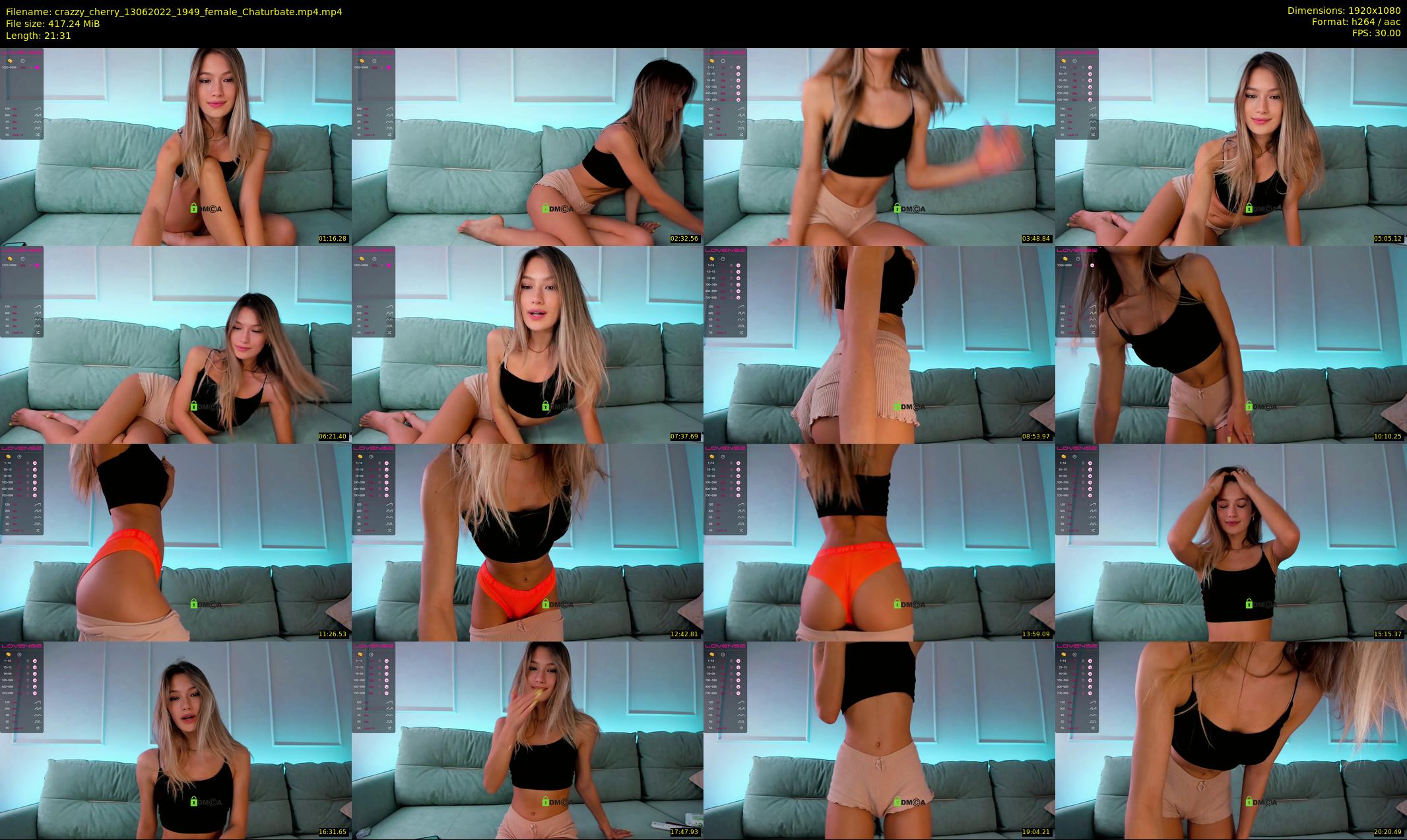 crazzy_cherry — 22 minute Chaturbate female cam show recording, 1080p, Jun 13, 2022