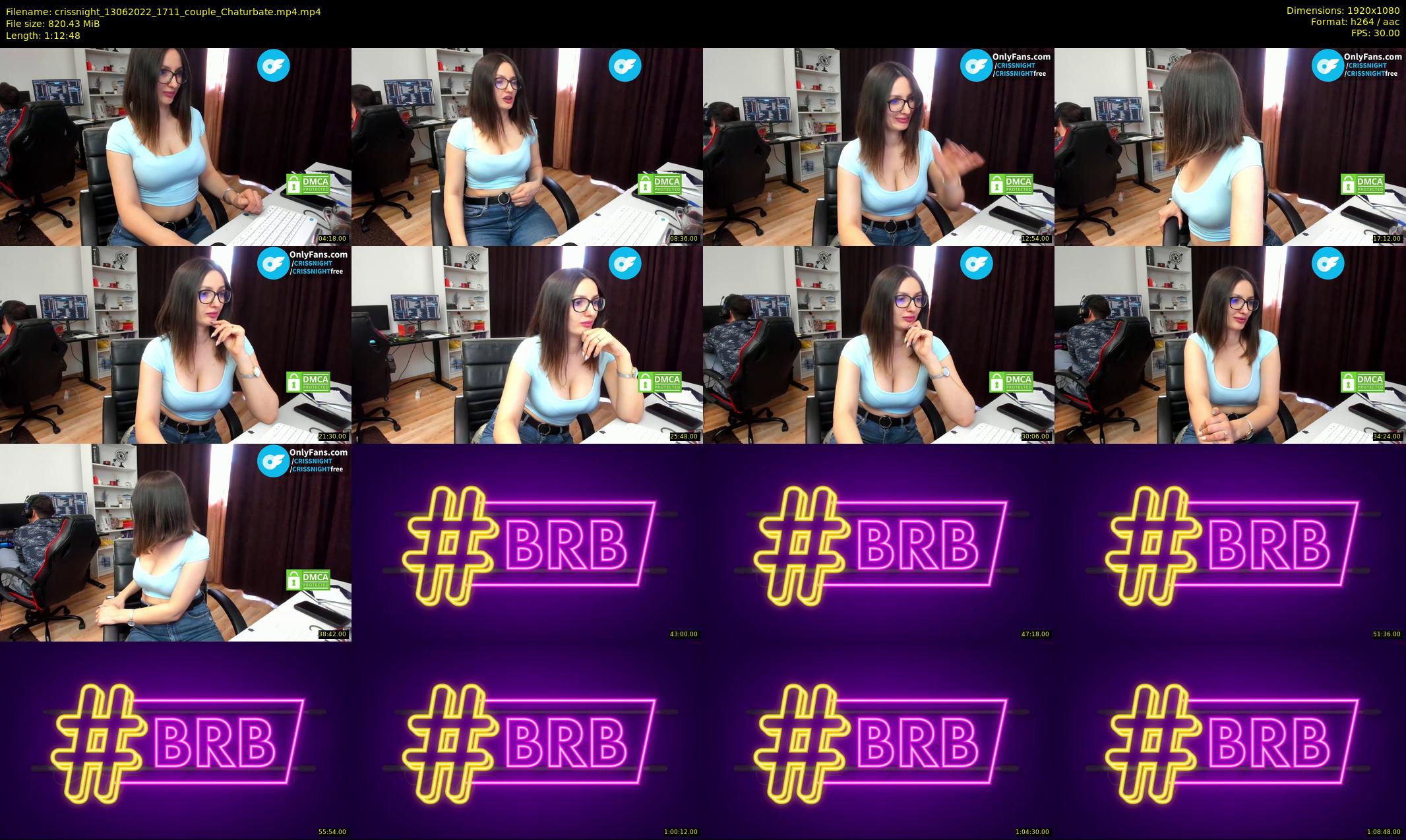crissnight — 73 minute Chaturbate female cam show recording, 1080p, Jun 13, 2022