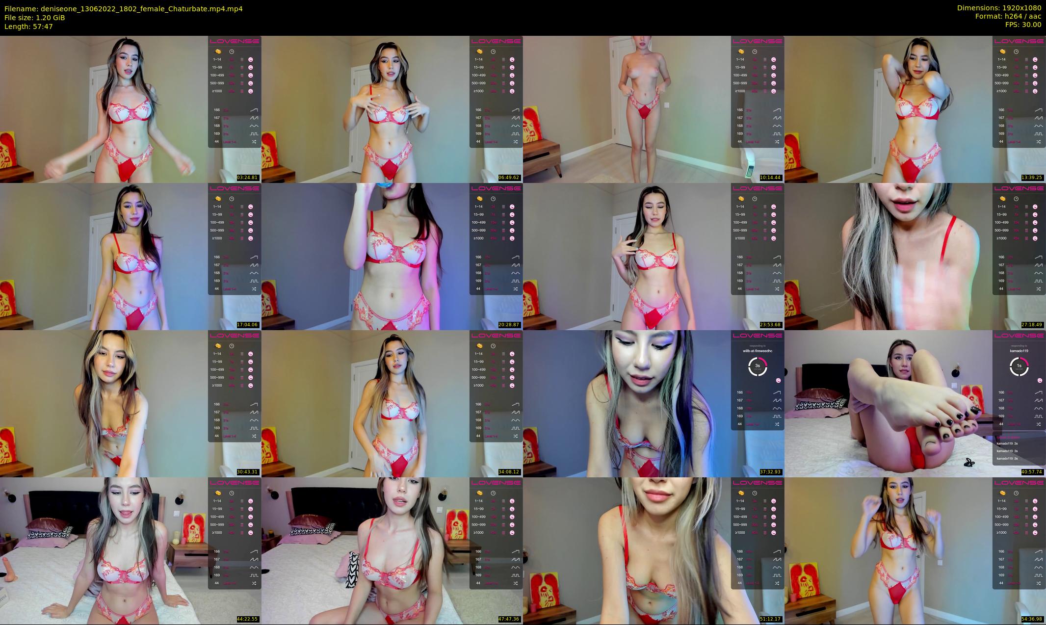 deniseone — 58 minute Chaturbate female cam show recording, 1080p, Jun 13, 2022