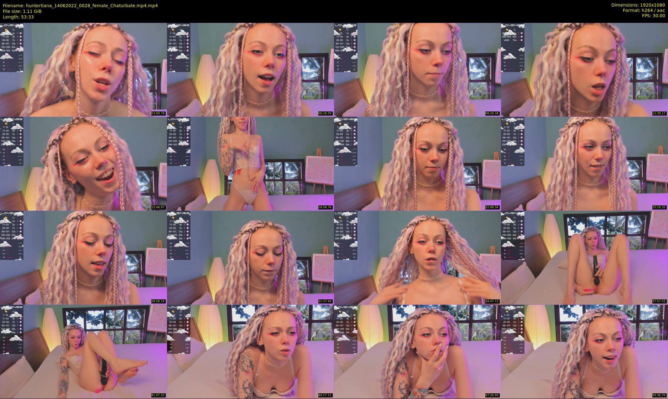 huntertiana — 54 minute Chaturbate female cam show recording, 1080p, Jun 14, 2022
