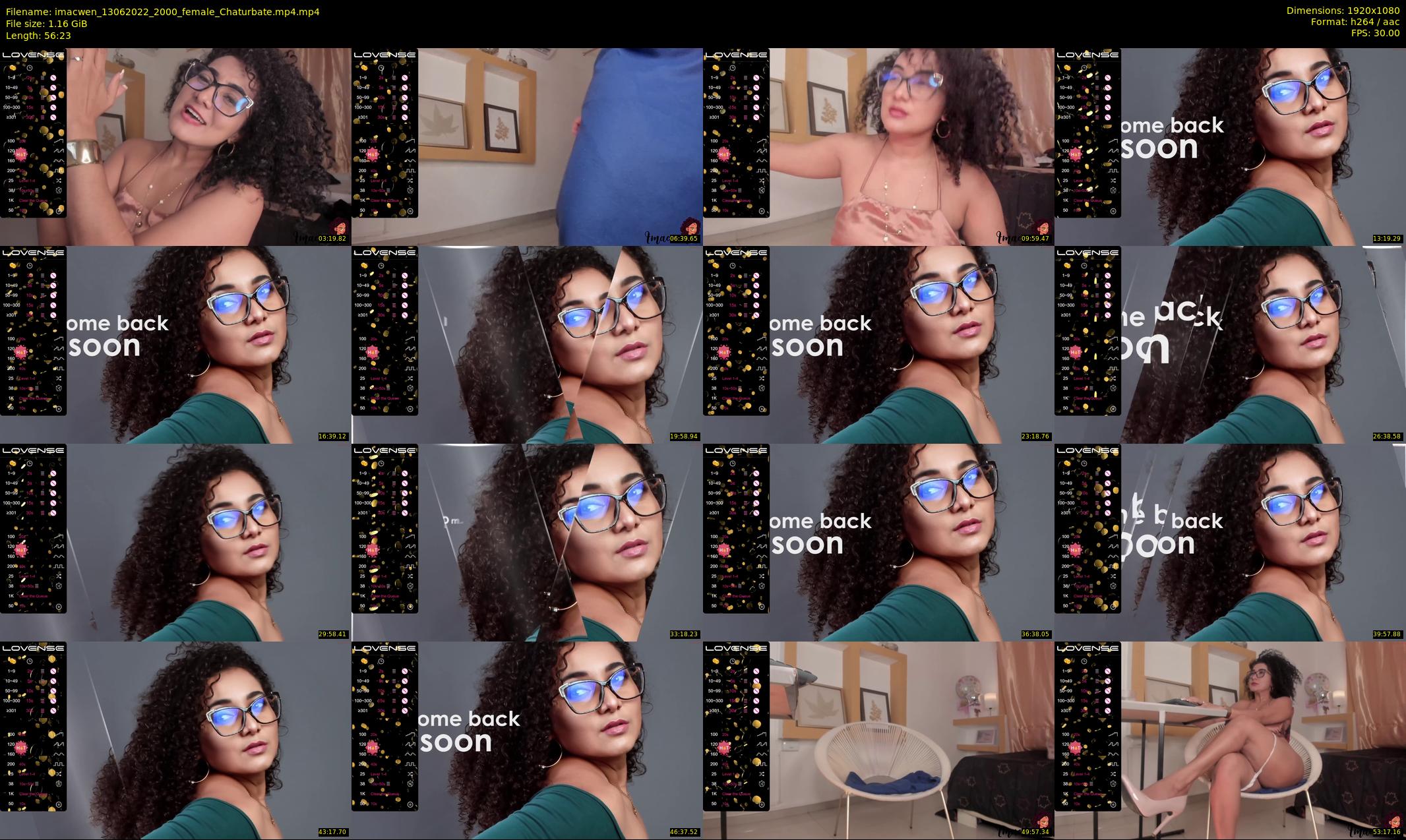 imacwen — 57 minute Chaturbate female cam show recording, 1080p, Jun 13, 2022