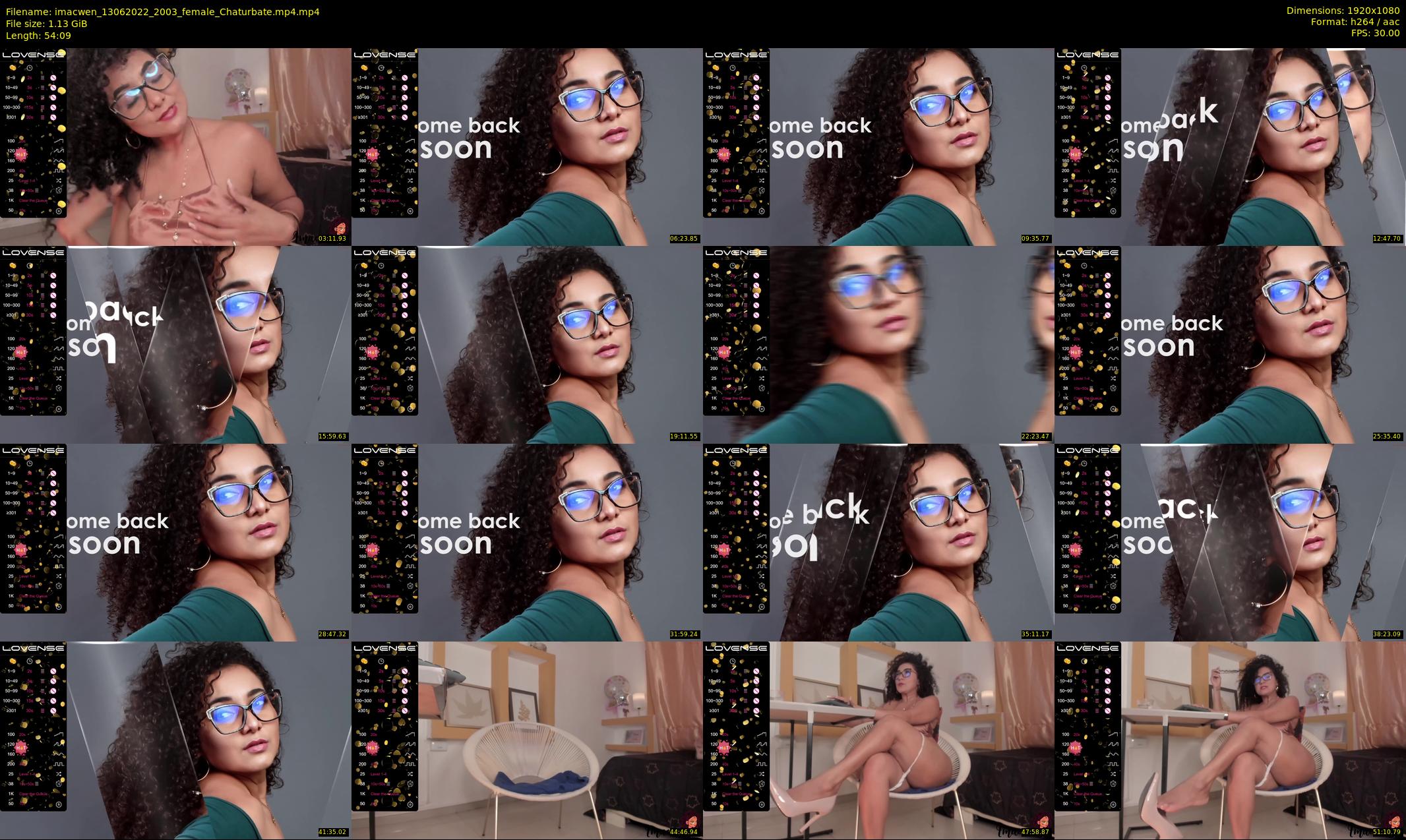 imacwen — 55 minute Chaturbate female cam show recording, 1080p, Jun 13, 2022