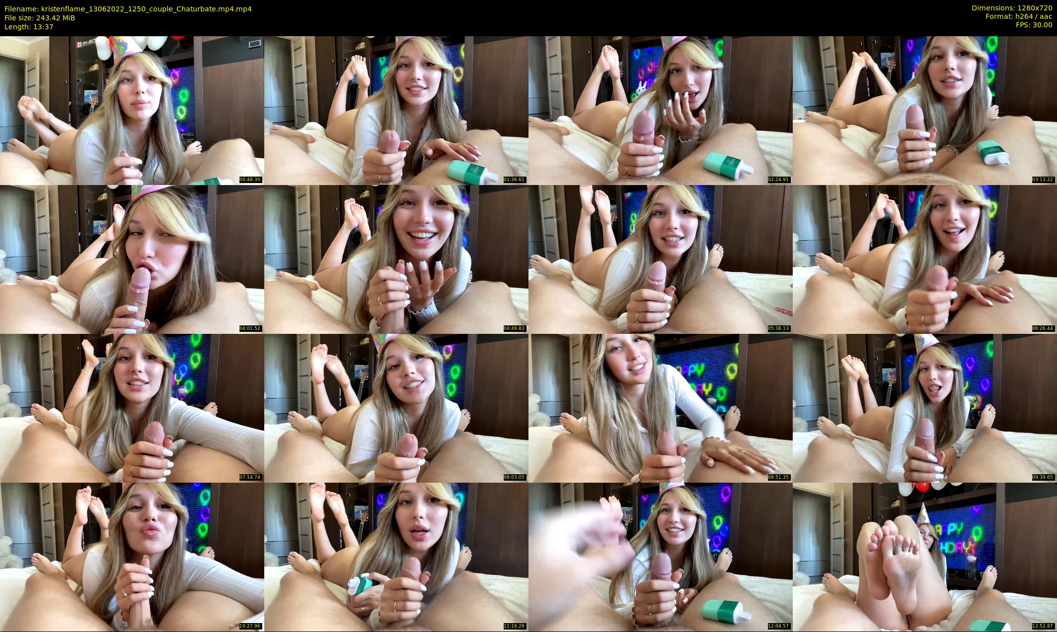 kristenflame — 14 minute Chaturbate couple cam show recording, 720p, Jun 13, 2022
