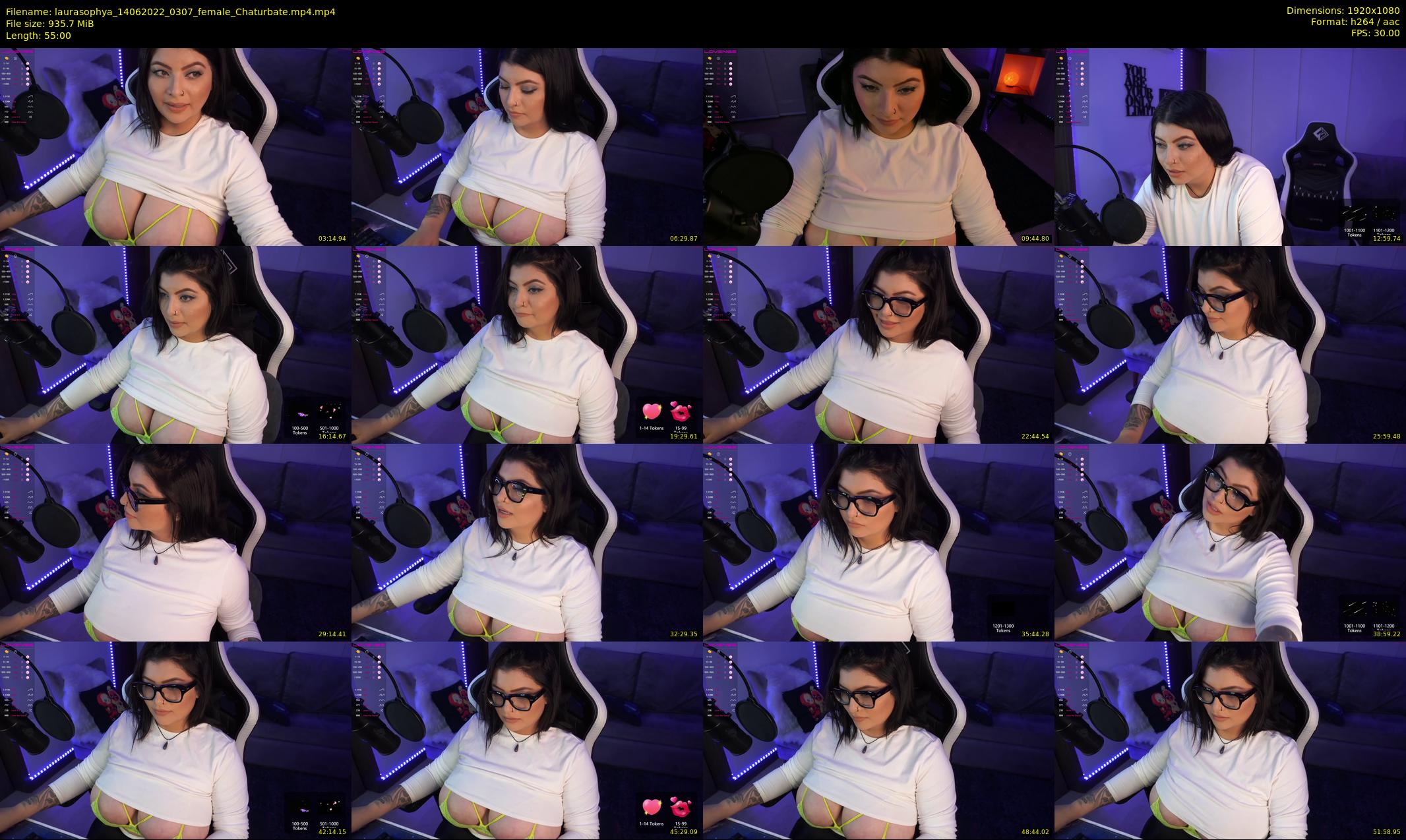 laurasophya — 55 minute Chaturbate female cam show recording, 1080p, Jun 14, 2022