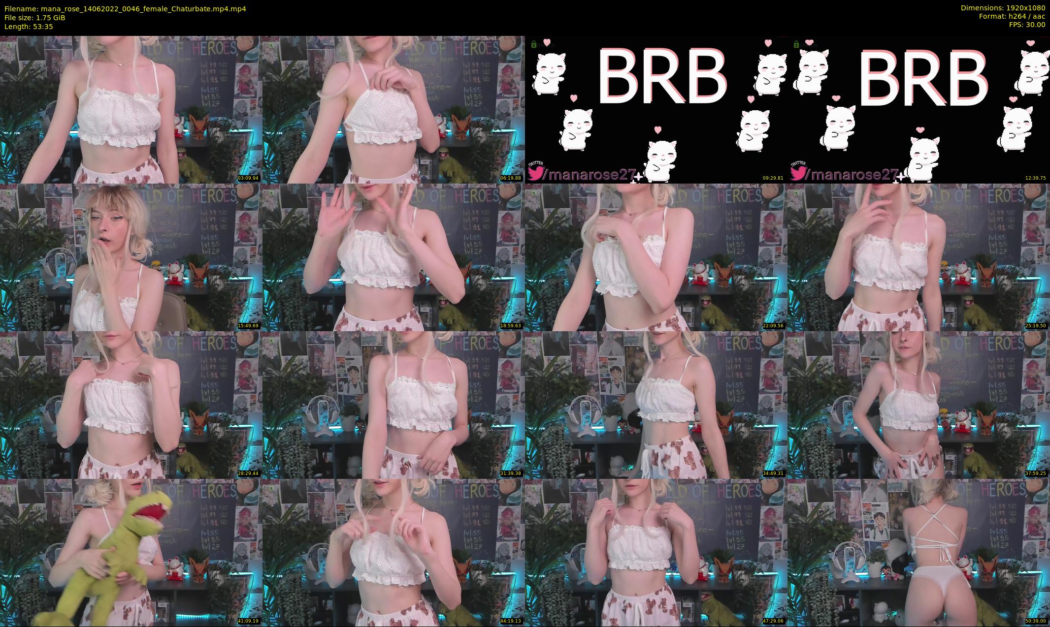 mana_rose — 54 minute Chaturbate female cam show recording, 1080p, Jun 14, 2022