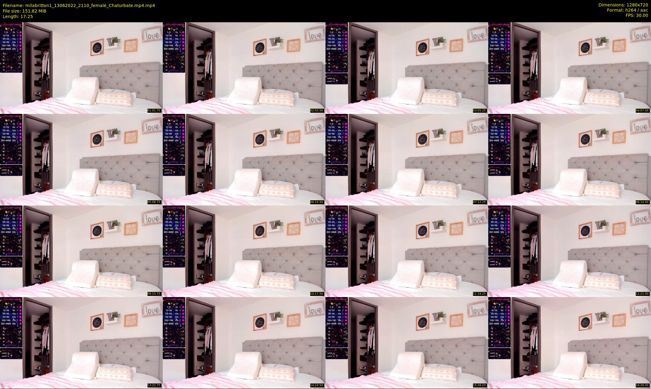 milabritton1 — 18 minute Chaturbate female cam show recording, 720p, Jun 13, 2022