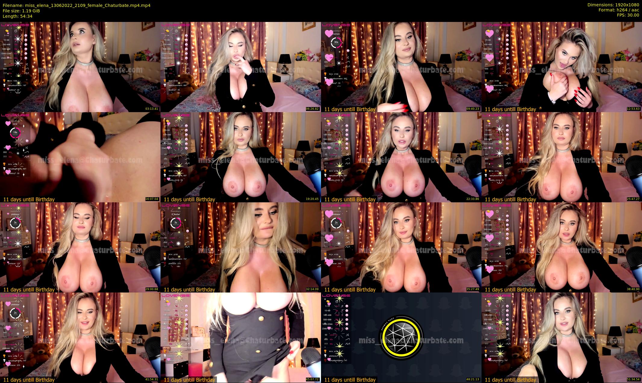 miss_elena — 55 minute Chaturbate female cam show recording, 1080p, Jun 13, 2022