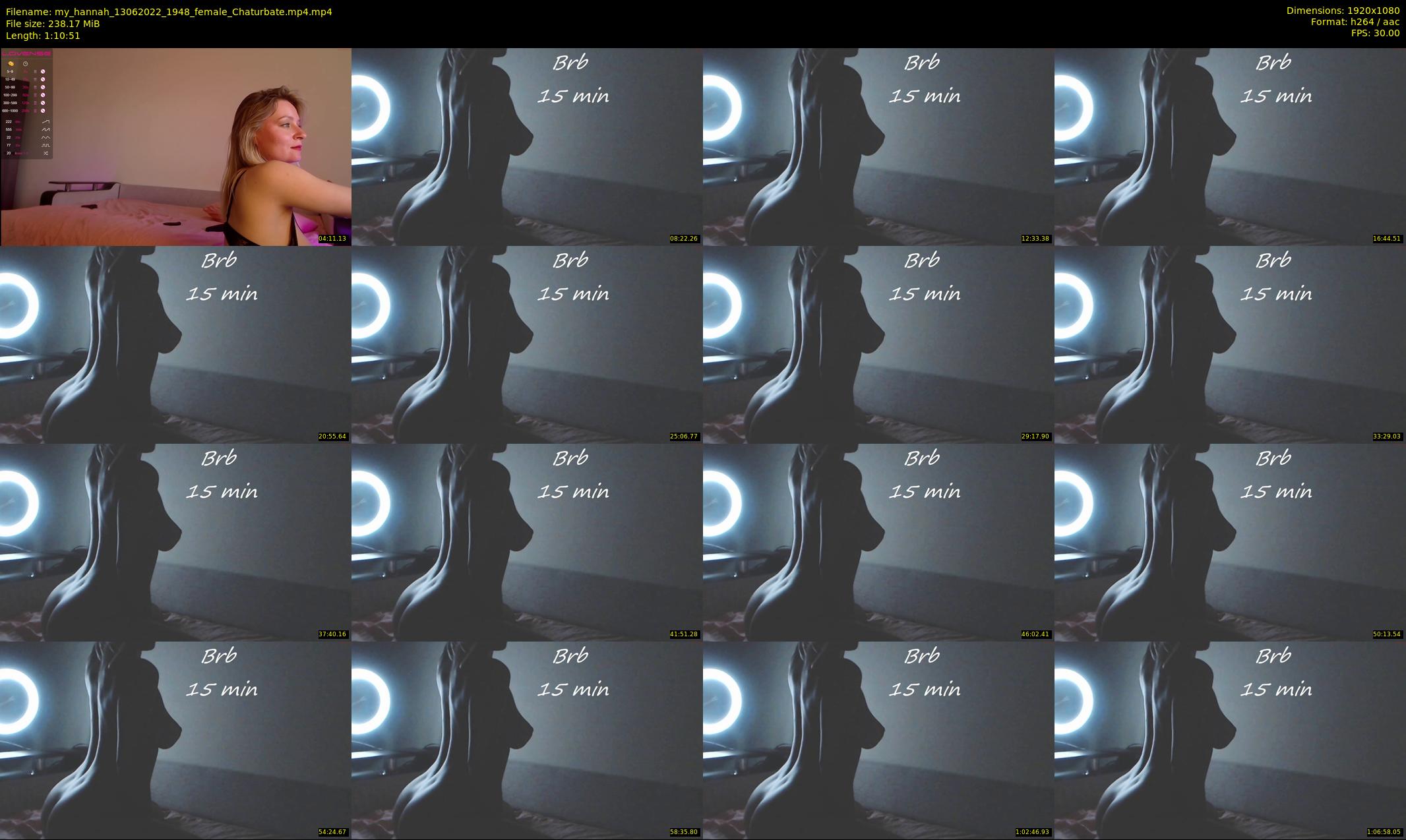 my_hannah — 71 minute Chaturbate female cam show recording, 1080p, Jun 13, 2022