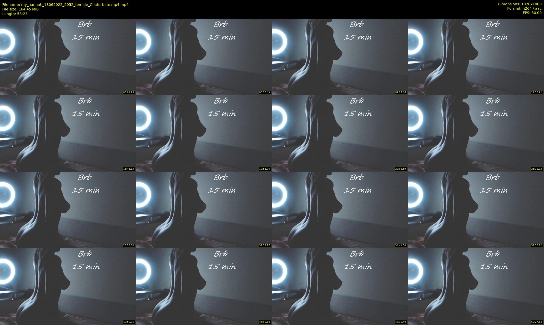 my_hannah — 54 minute Chaturbate female cam show recording, 1080p, Jun 13, 2022