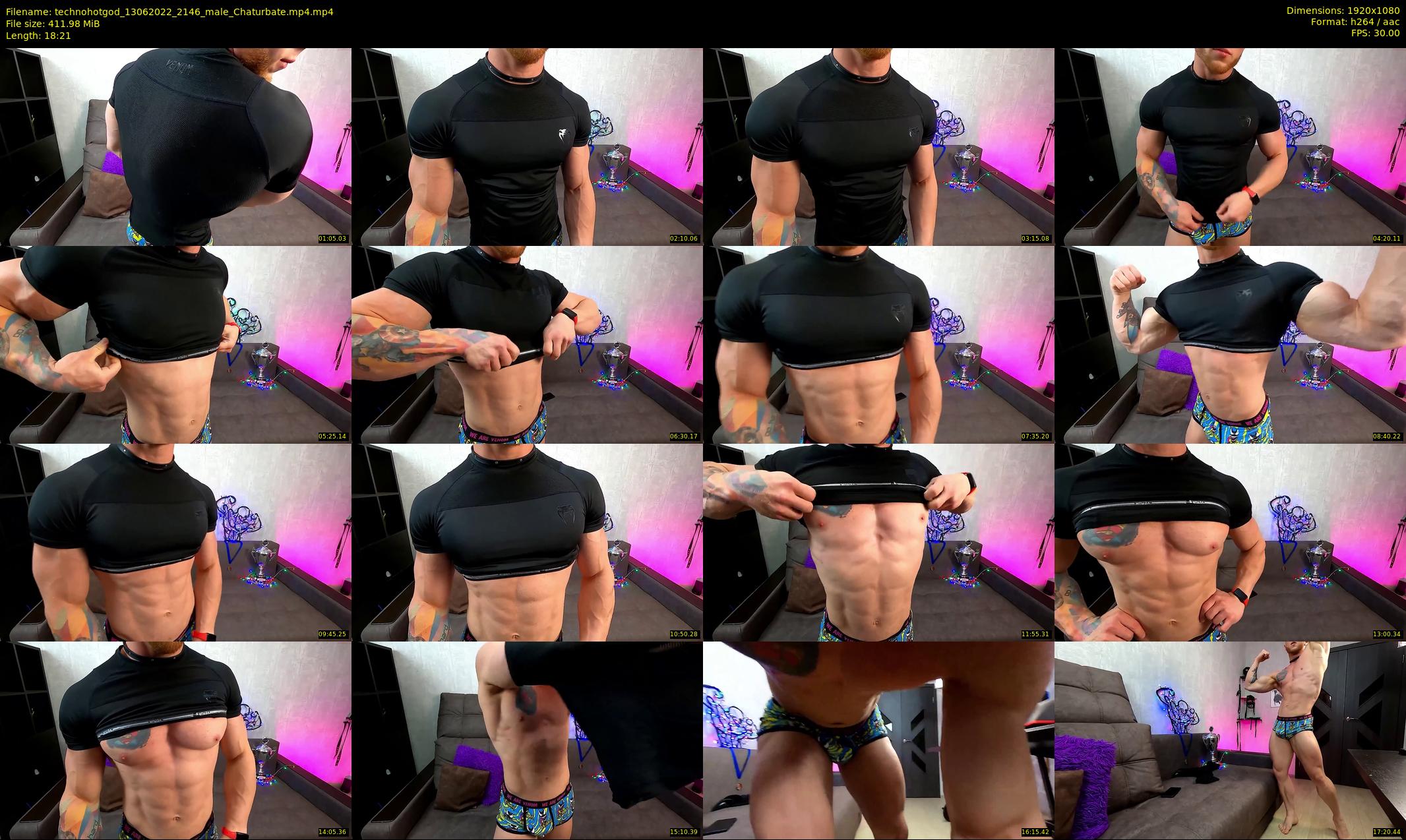 technohotgod — 19 minute Chaturbate male cam show recording, 1080p, Jun 13, 2022