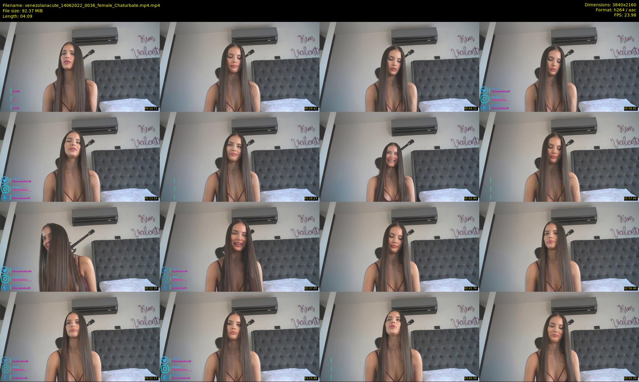 venezolanacute — 5 minute Chaturbate female cam show recording, 4K, Jun 14, 2022